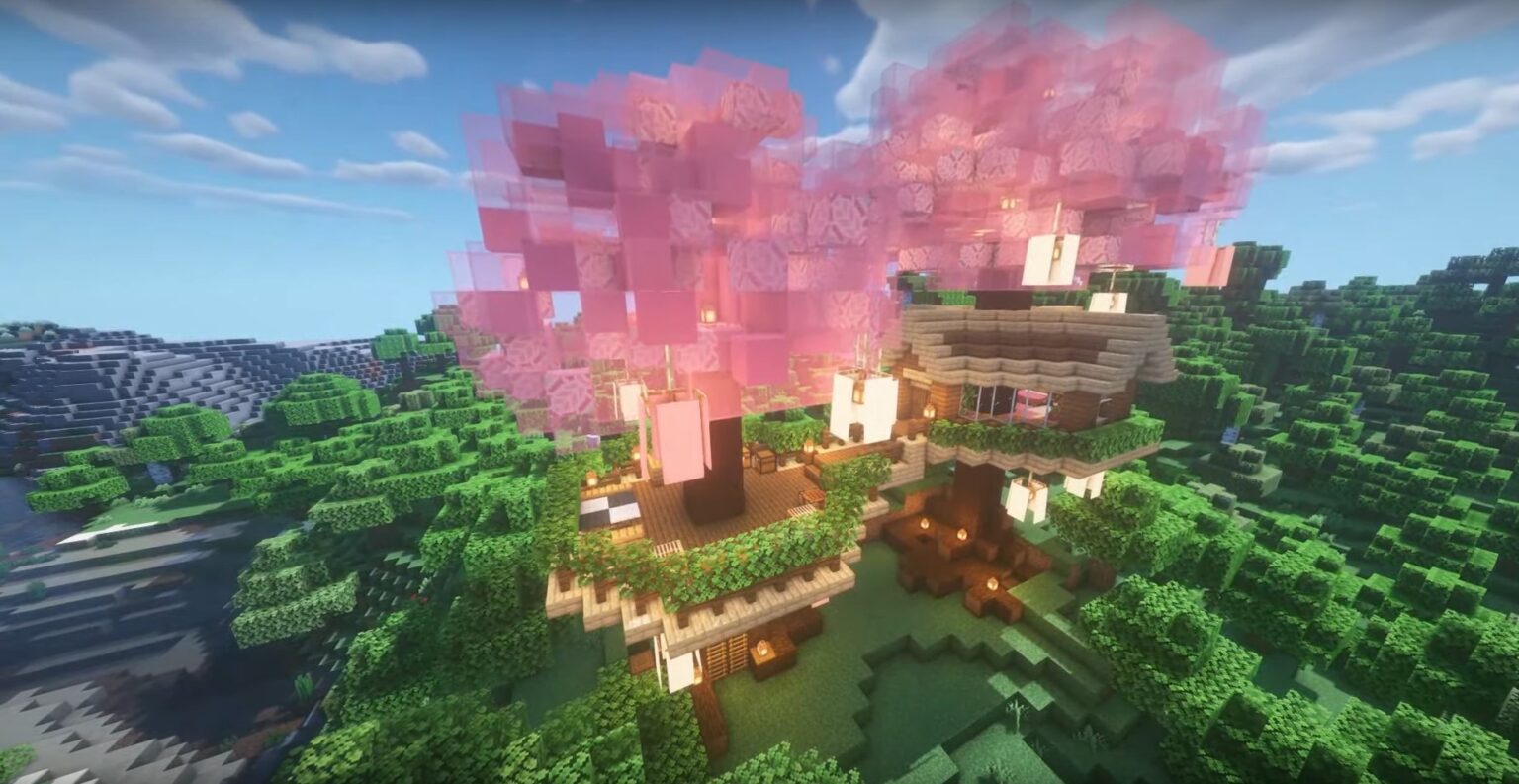 Small Minecraft House Ideas Cherry Blossom Design Talk