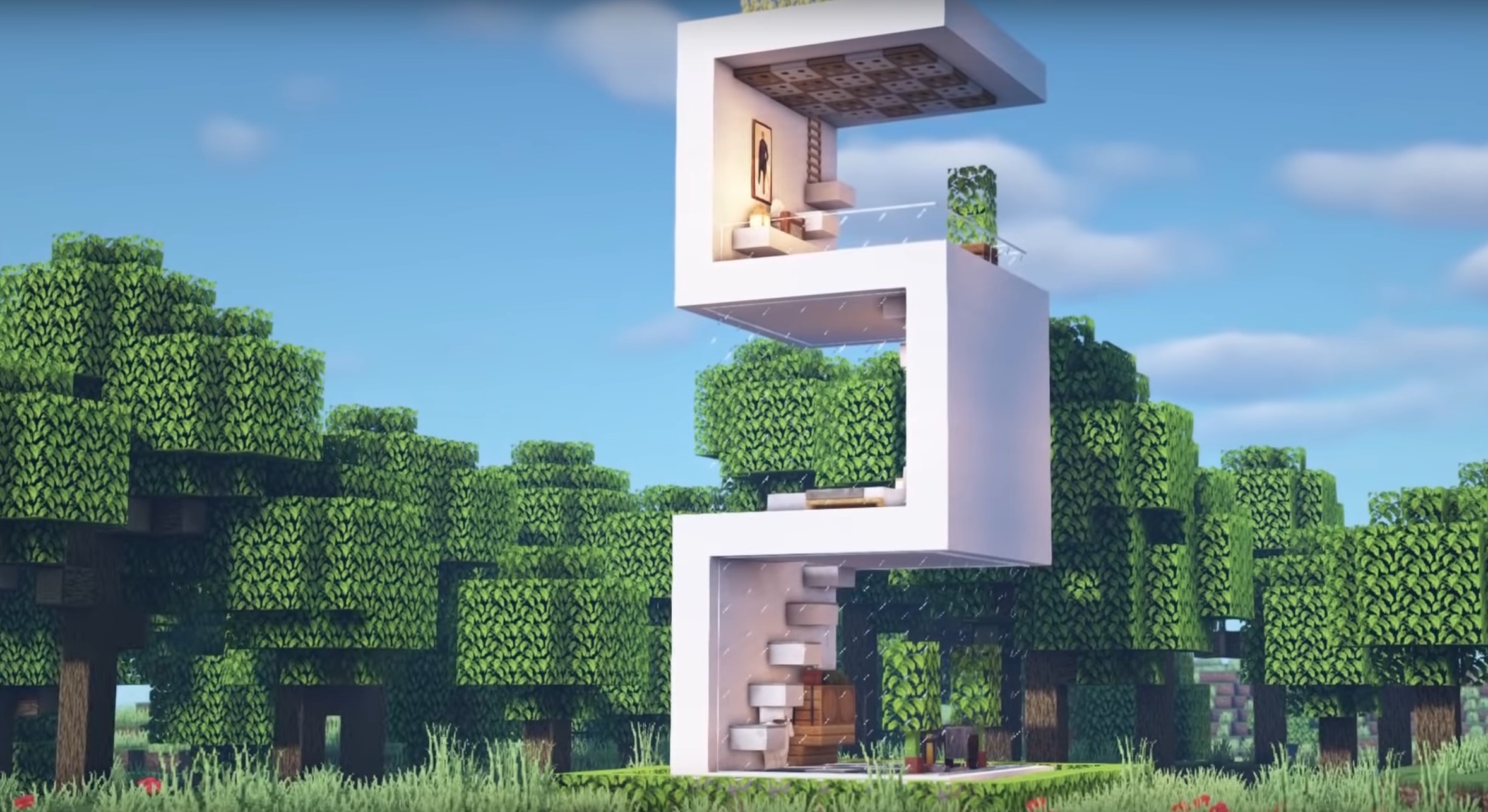 Minecraft 7x7 Small Modern House idea