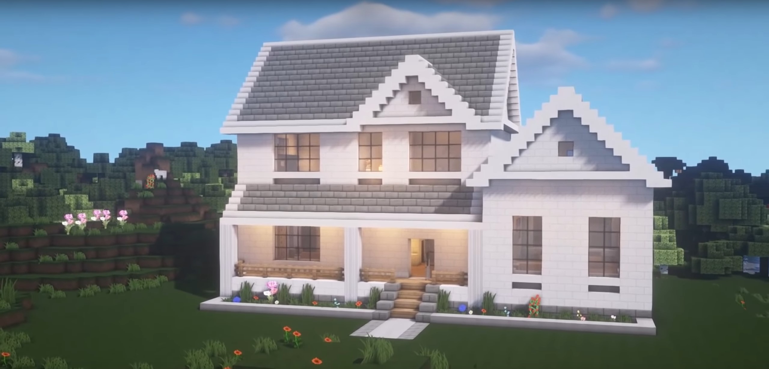 Minecraft Brick Suburban House idea