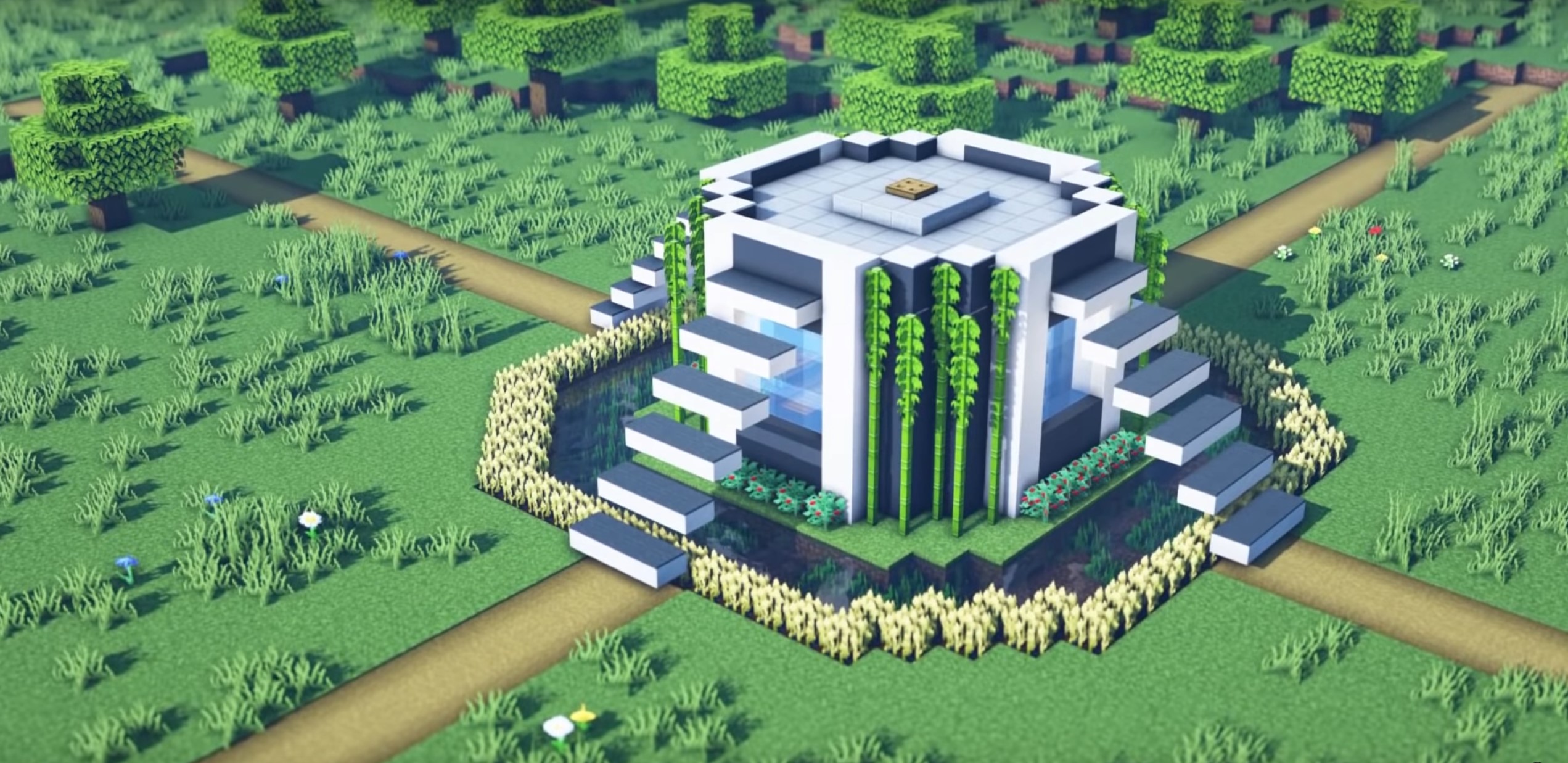 Minecraft Circle Modern House idea