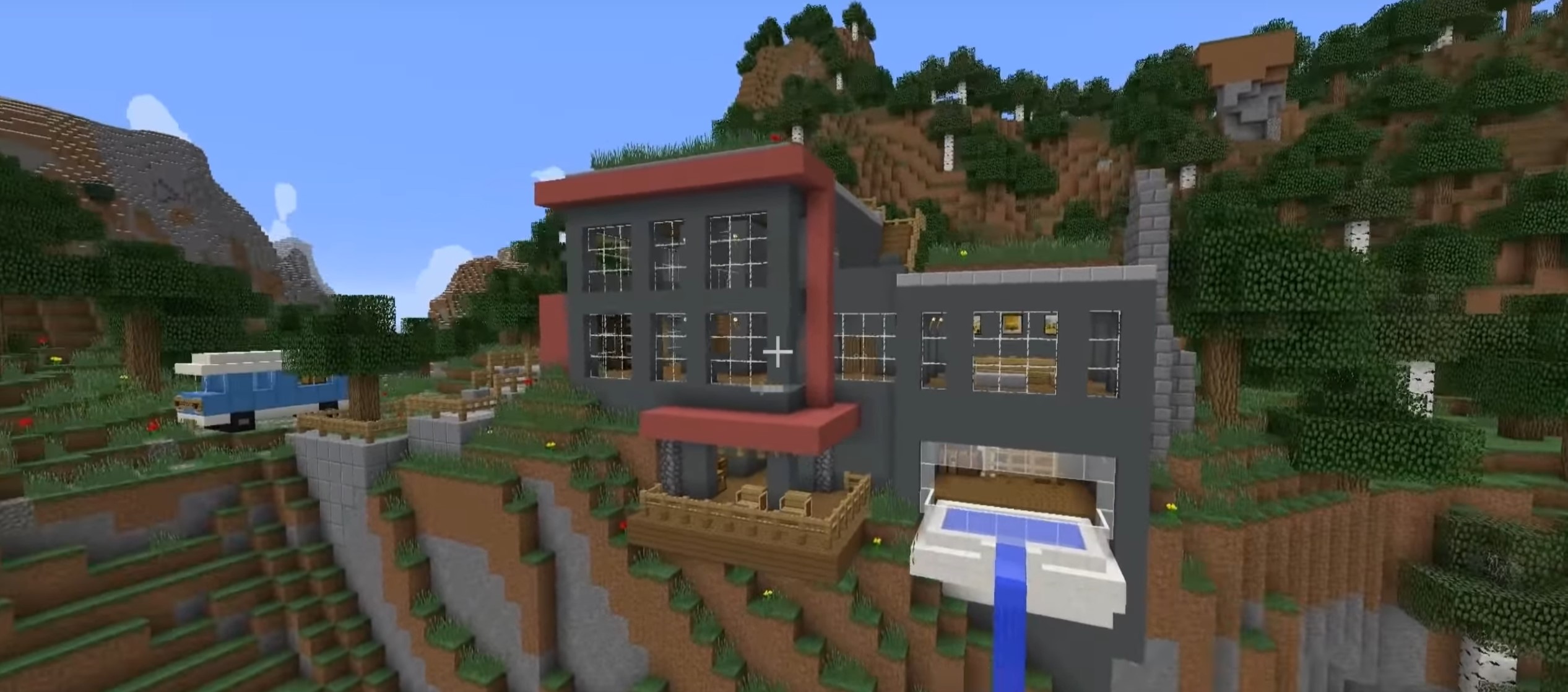 Minecraft Cliff Side Piston House idea