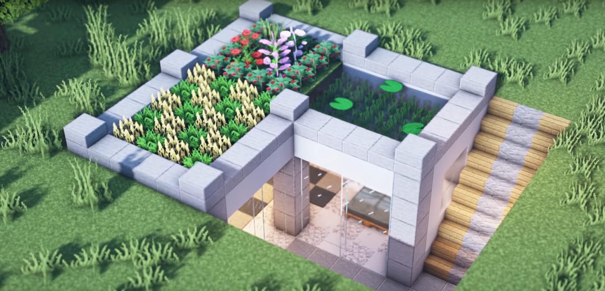 Underground House Design Minecraft Minecraft How To Build An Underground Base Tutorial Bluenerd