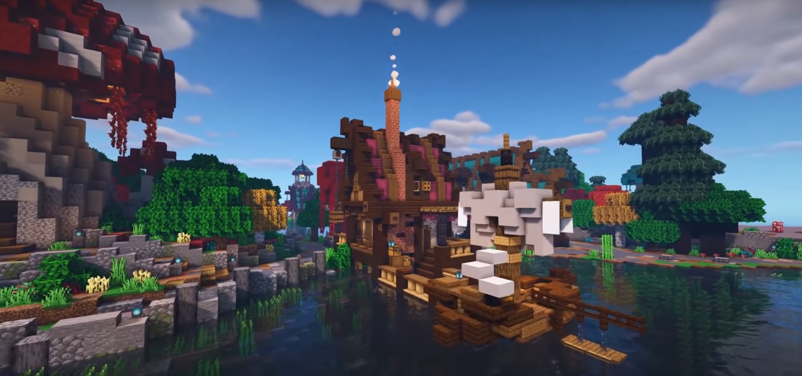 Minecraft Fishing Hut idea
