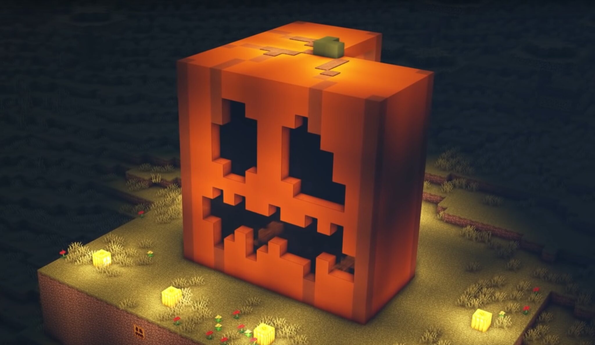 Minecraft Giant Pumpkin House Ideas And Design   Giant Pumpkin House 2048x1190 