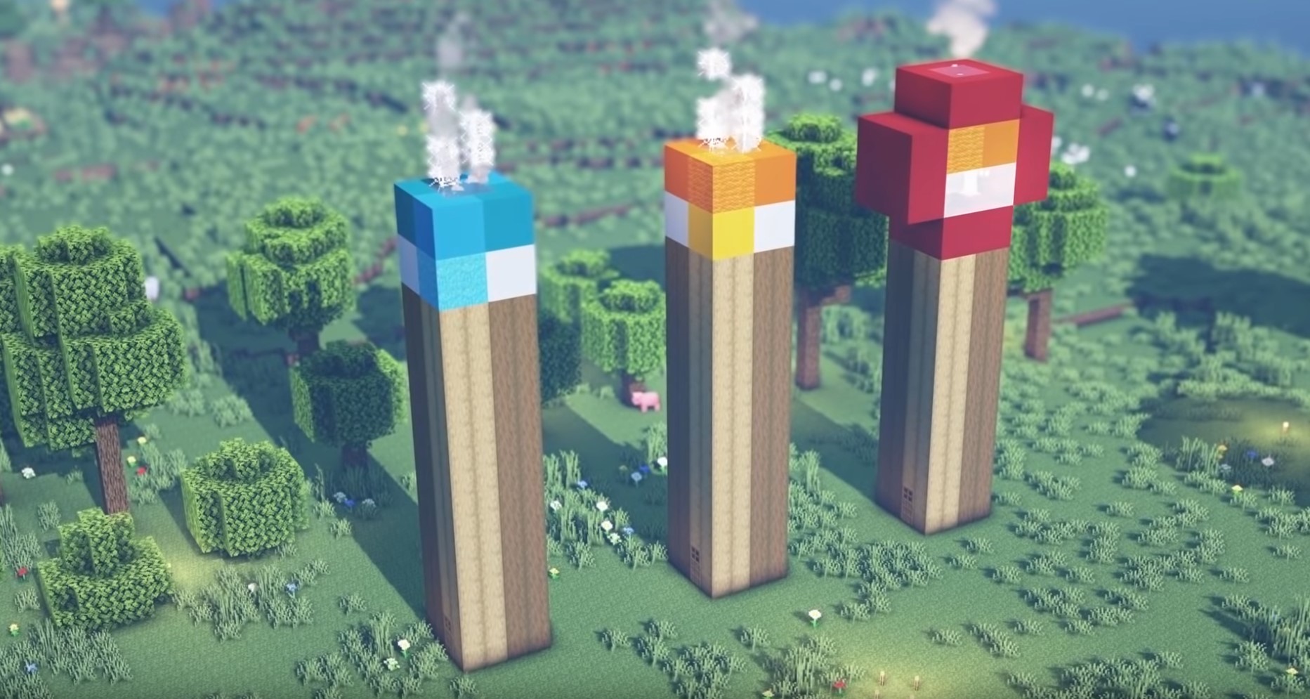 Minecraft Huge Torch Survival House idea