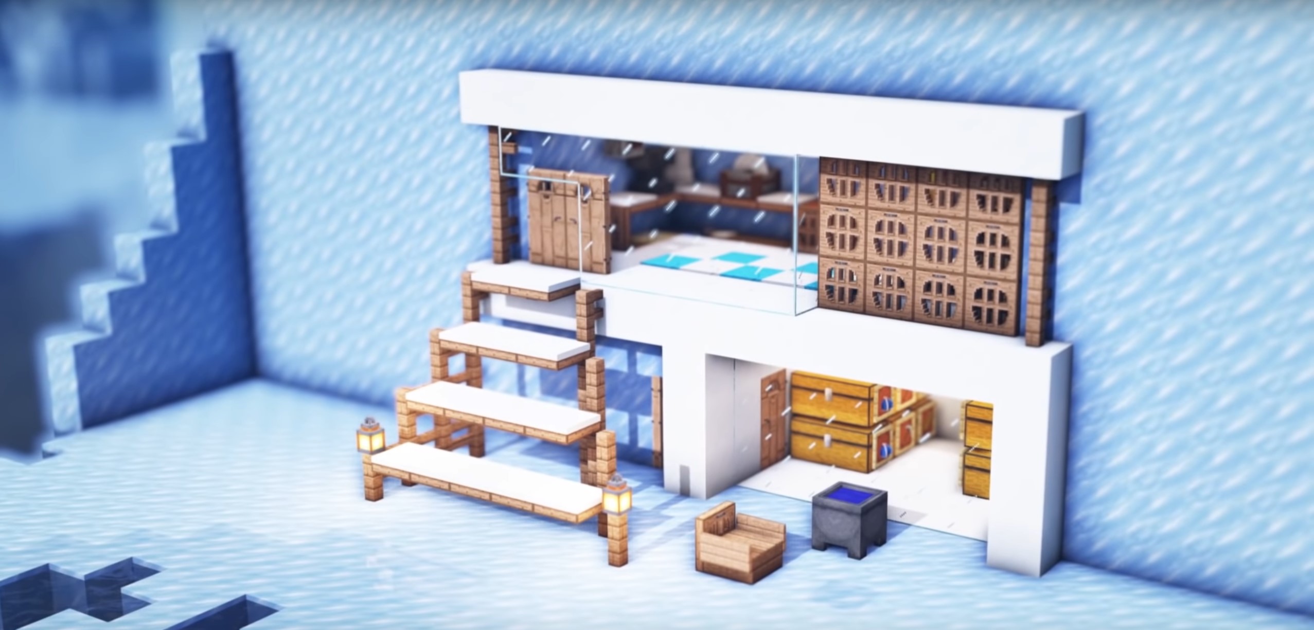 Minecraft Iceberg Survival Base idea