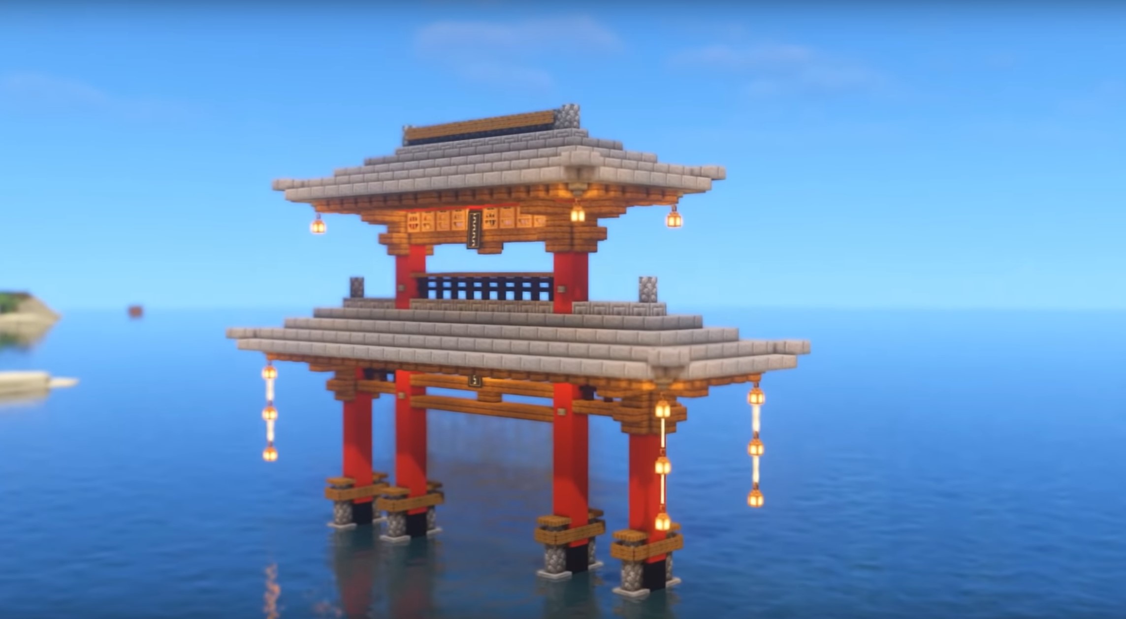 Minecraft Japanese style Torii Gate idea