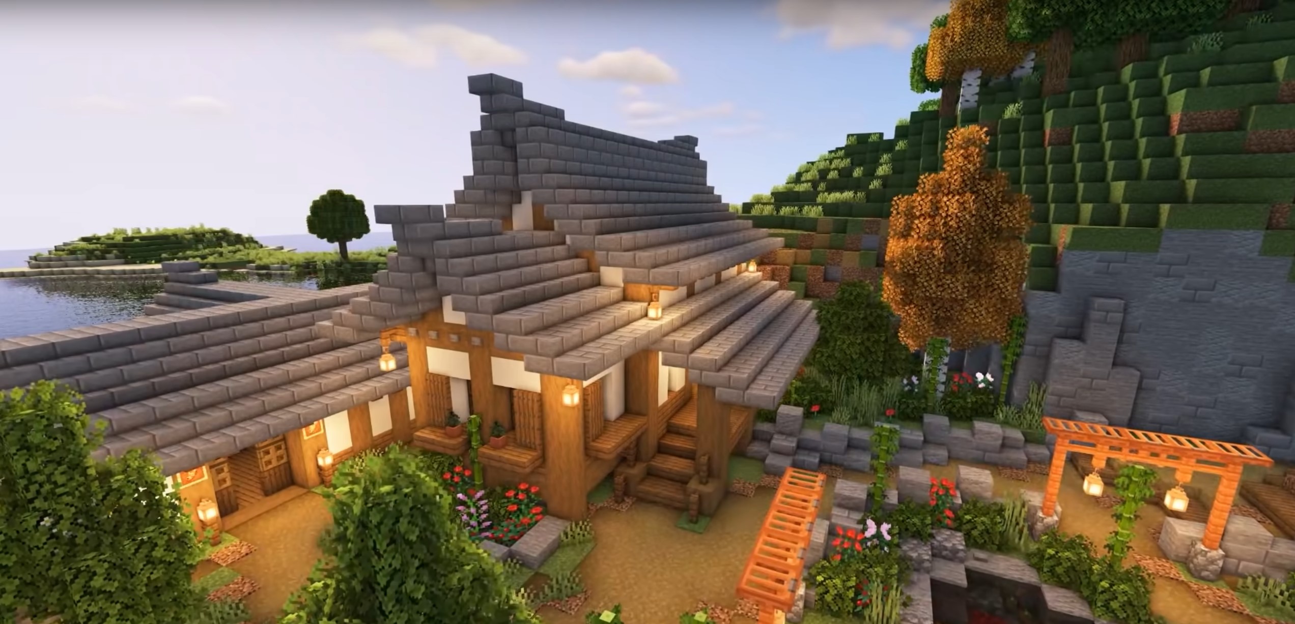 Minecraft Large Japanese House idea