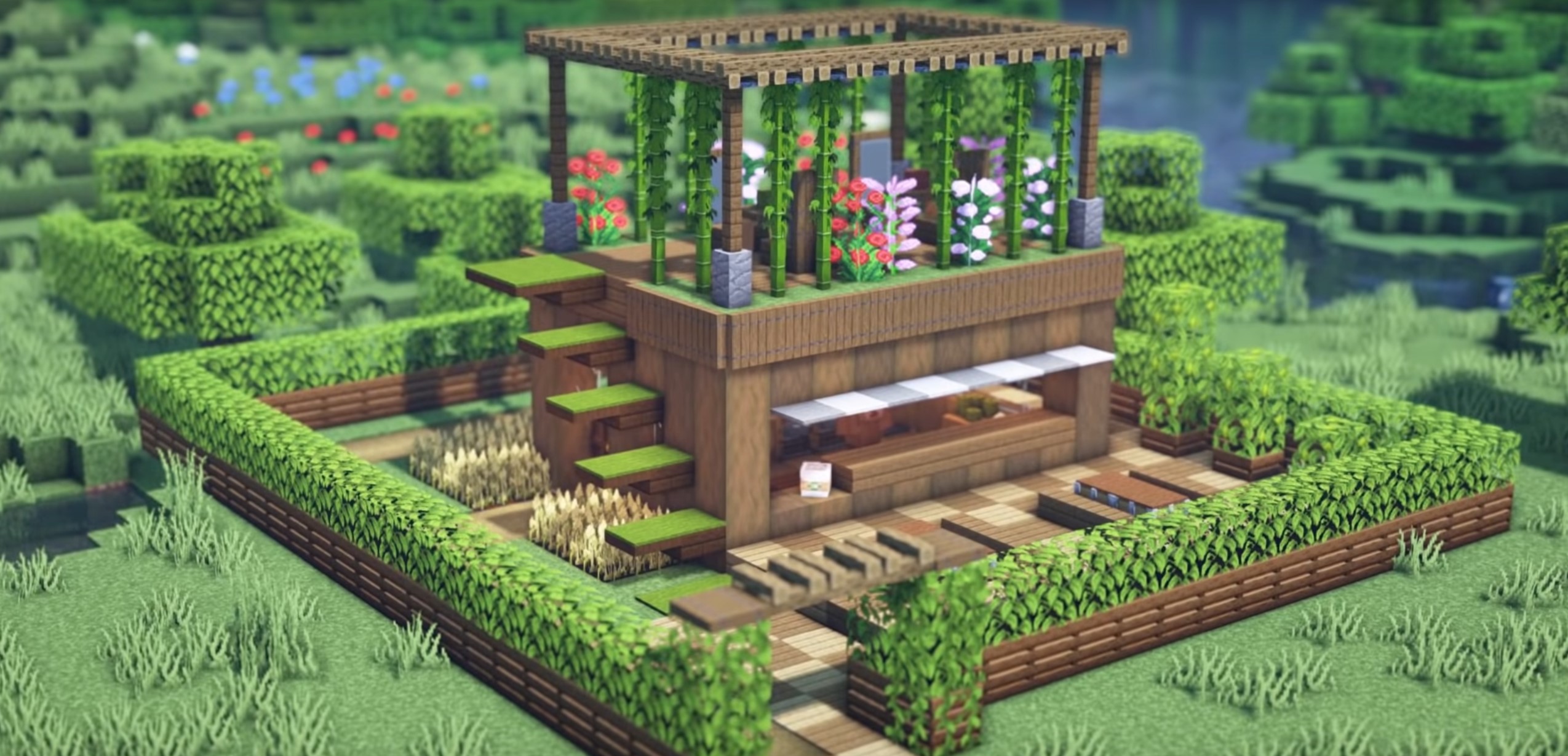 Minecraft Mini Cafe in Forest idea