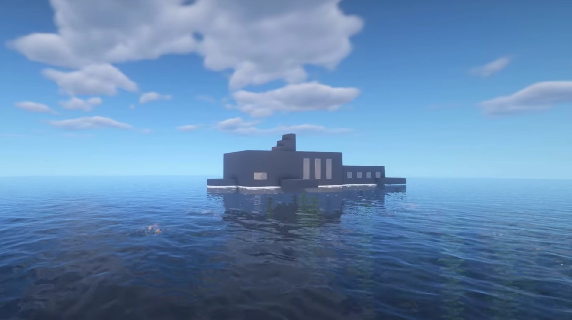Minecraft Floating Modern Dolphin House idea