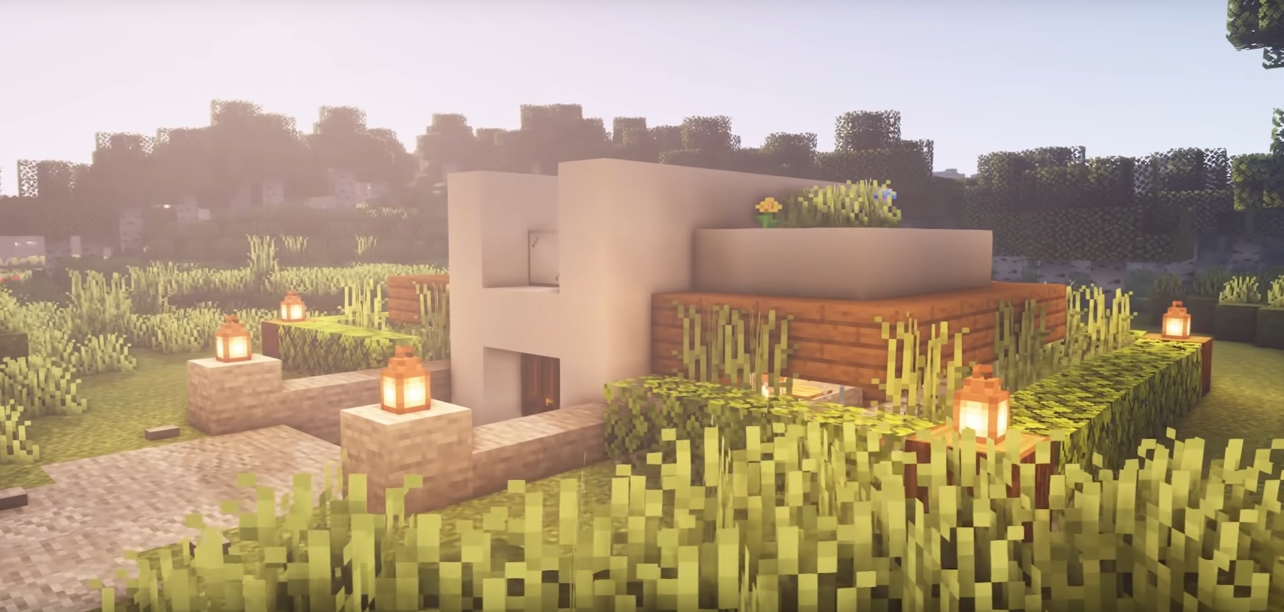 Minecraft Modern Starter House idea
