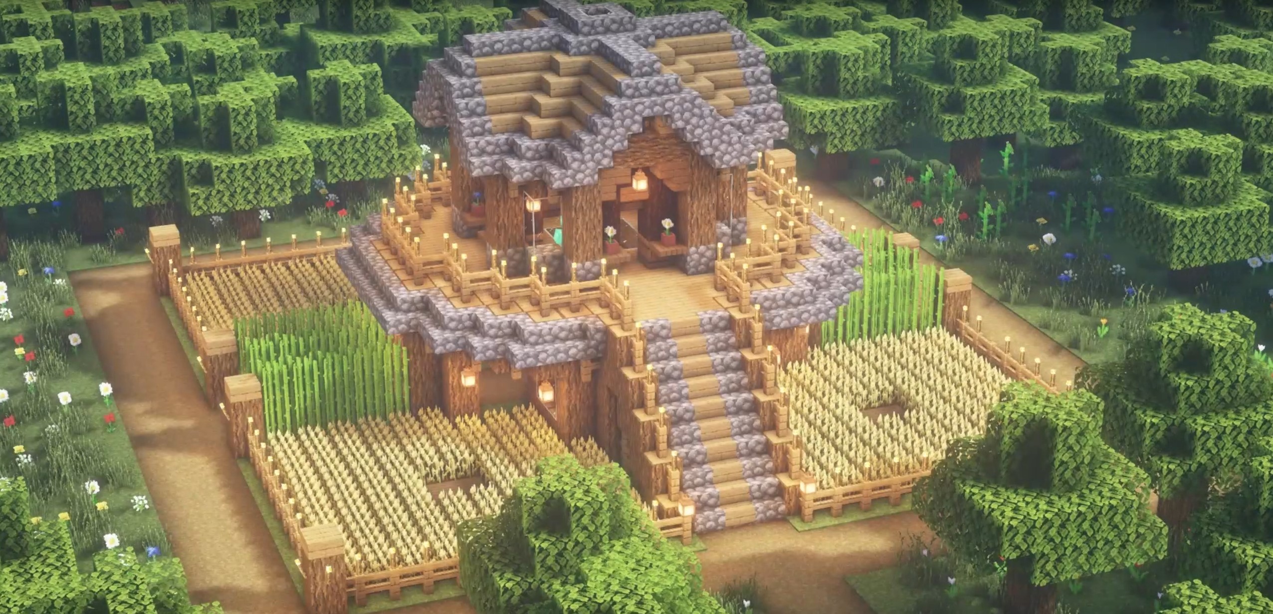 Minecraft Oak Survival Base idea