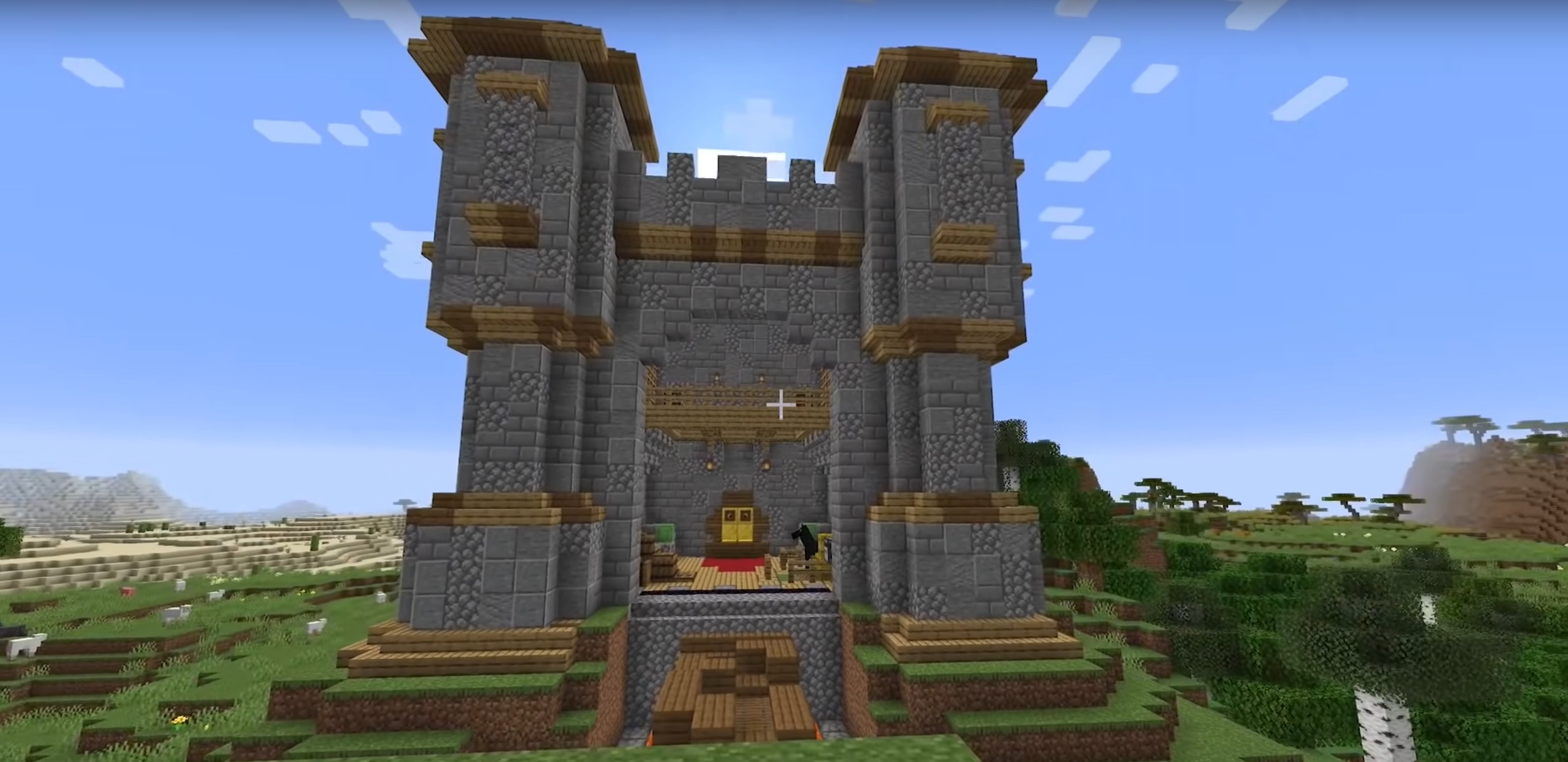 Minecraft Massive Redstone Piston castle idea