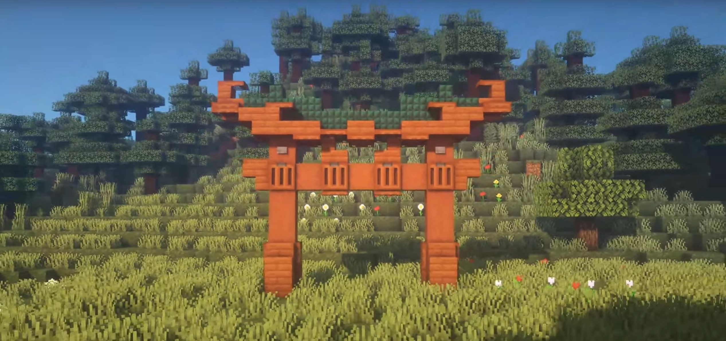 Minecraft Simple Japanese Torii Gate idea