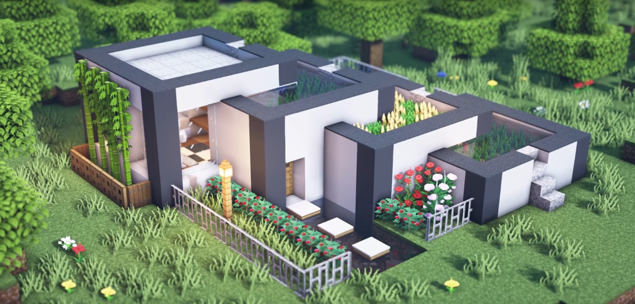 Minecraft Terraced Modern House idea