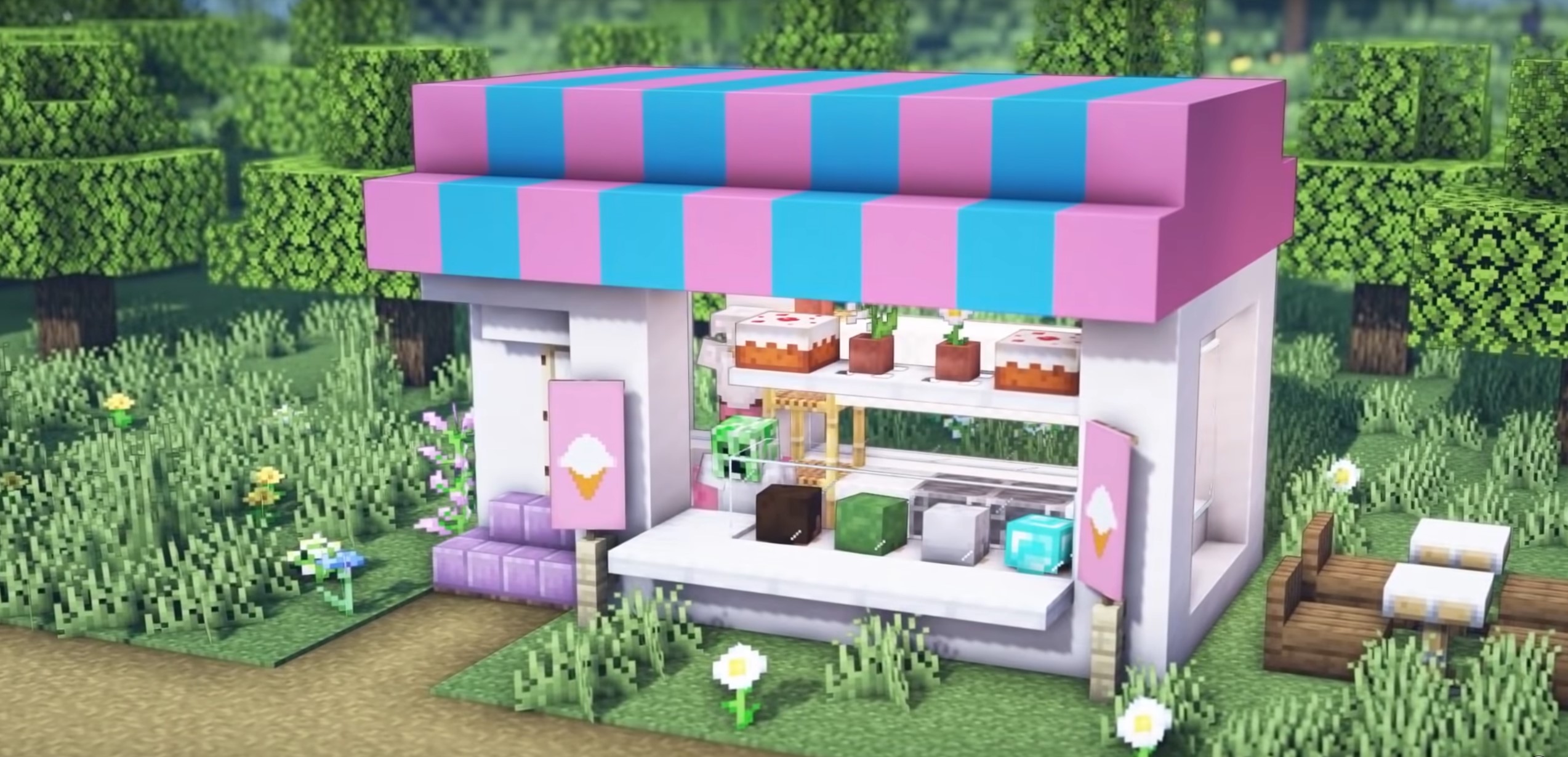 Minecraft Tiny Ice Cream Shop idea