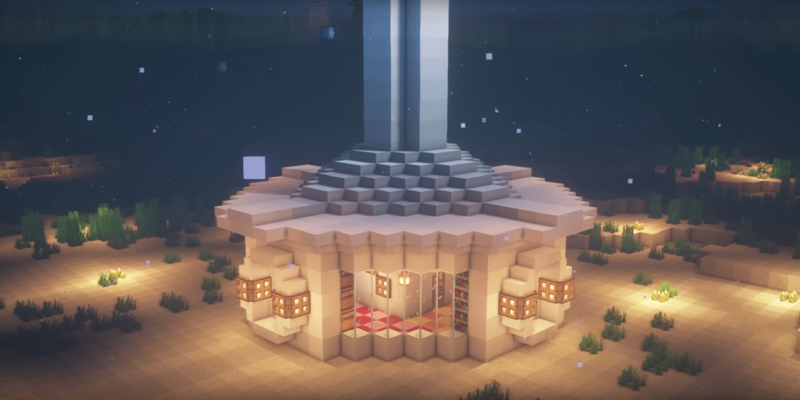 Minecraft Underwater House with Water Elevator idea
