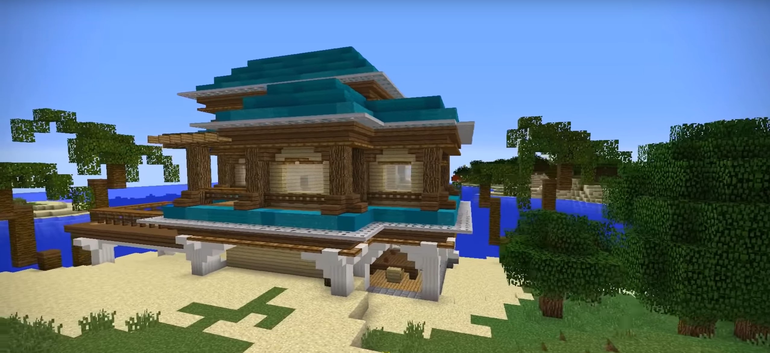 Minecraft Vintage Beach House idea