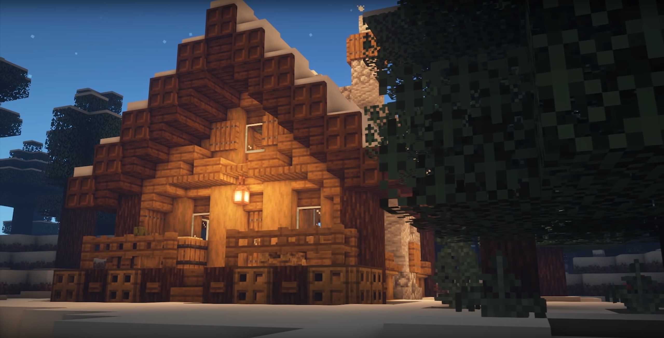Minecraft Winter Cabin idea