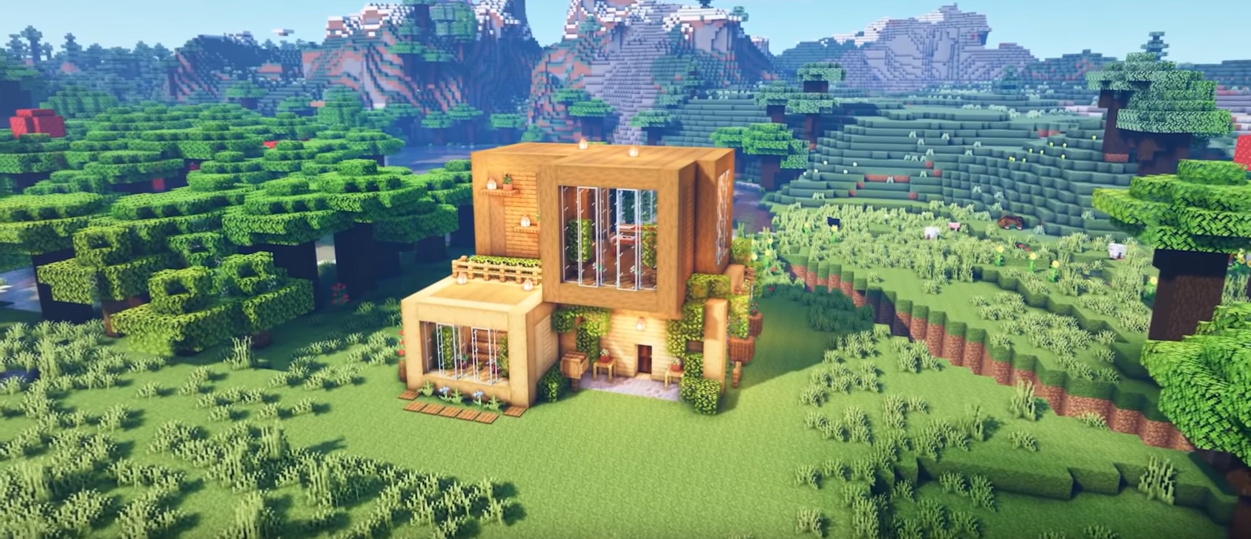 Minecraft Wooden Cube Modern House idea