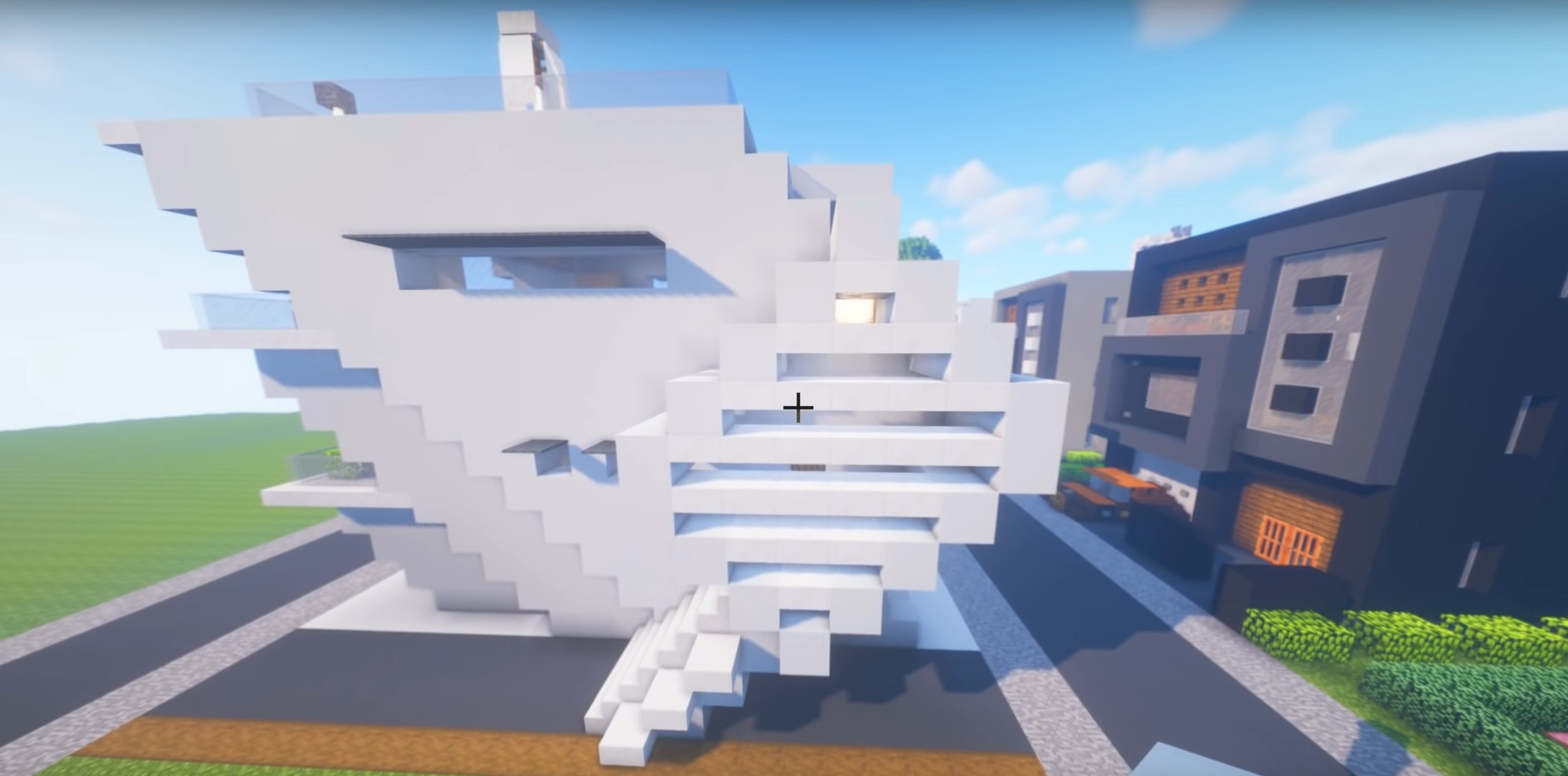 Minecraft House that looks like a caterpillar idea