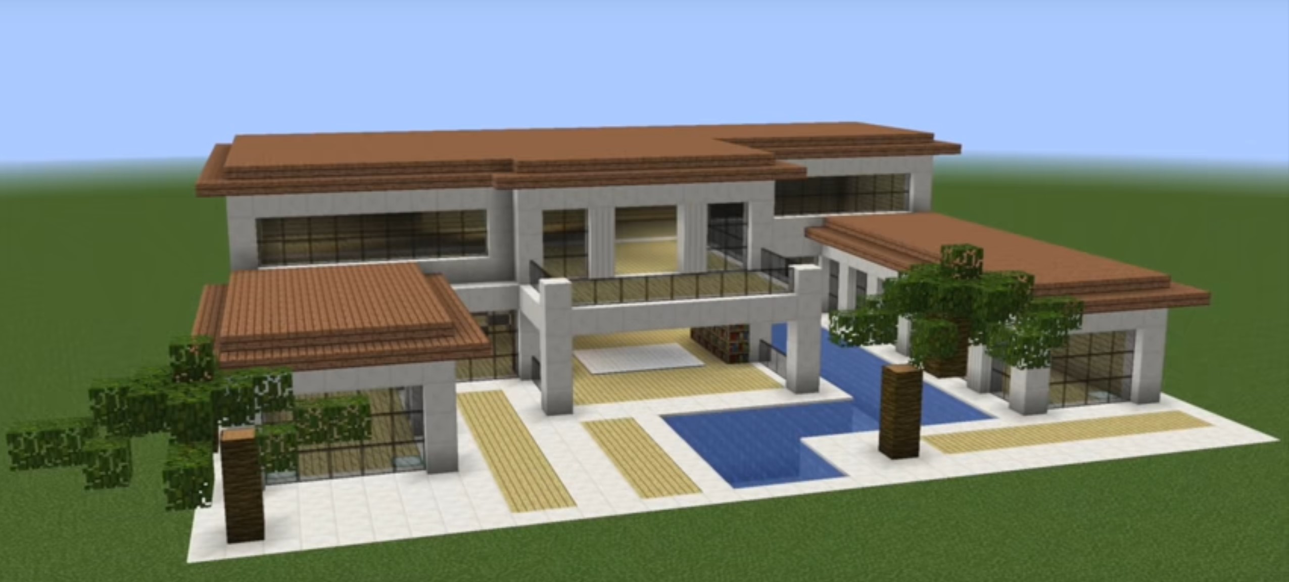 Minecraft huge luxury villa idea