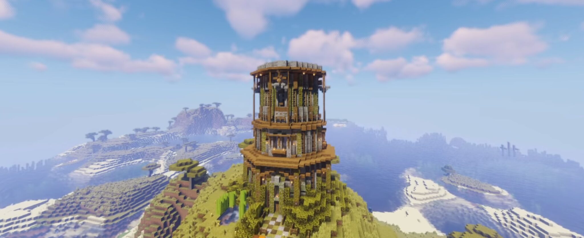 Minecraft Custom Tower Freehand Ideas and Design