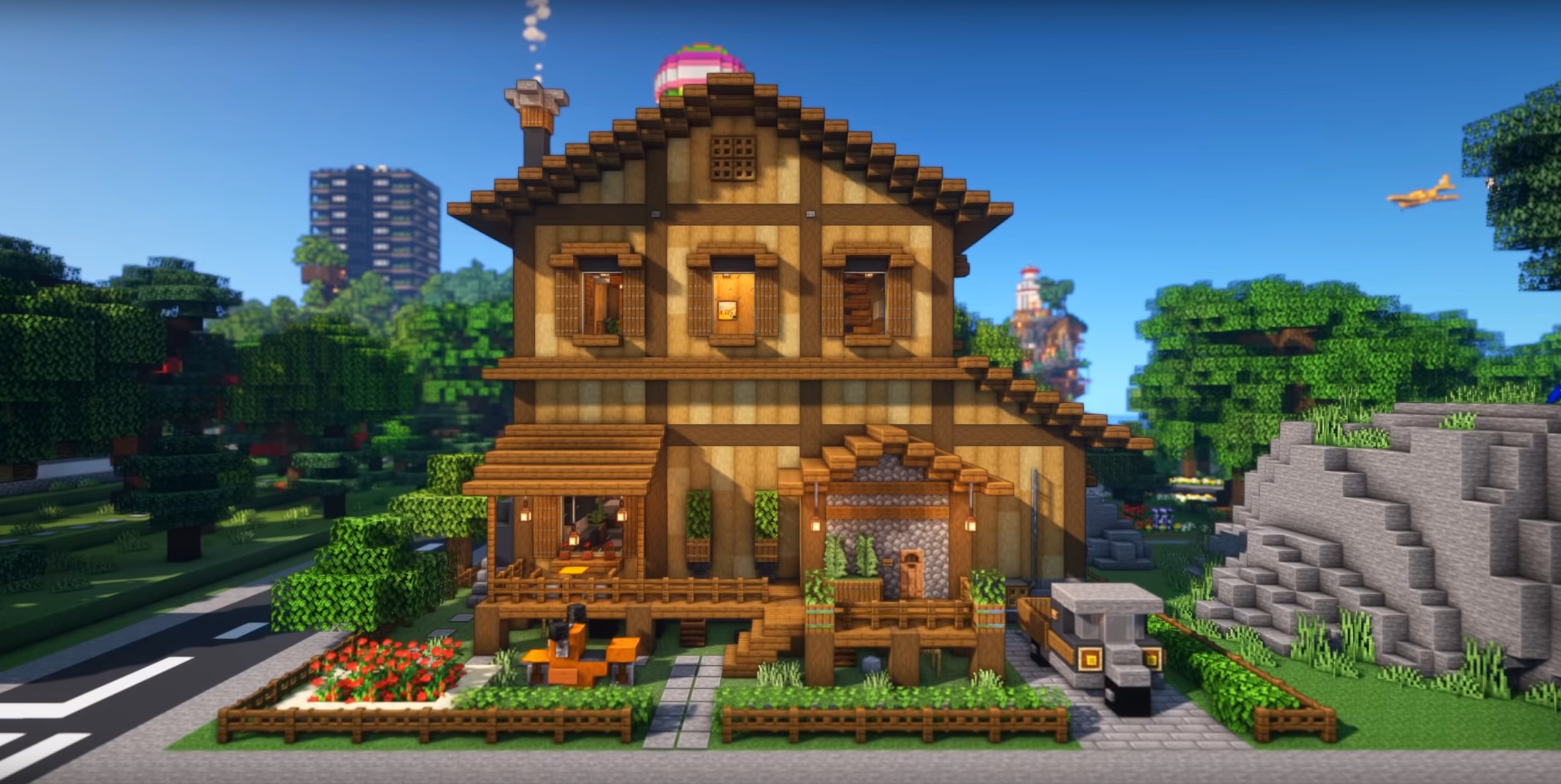 Minecraft Beautiful Wooden House idea