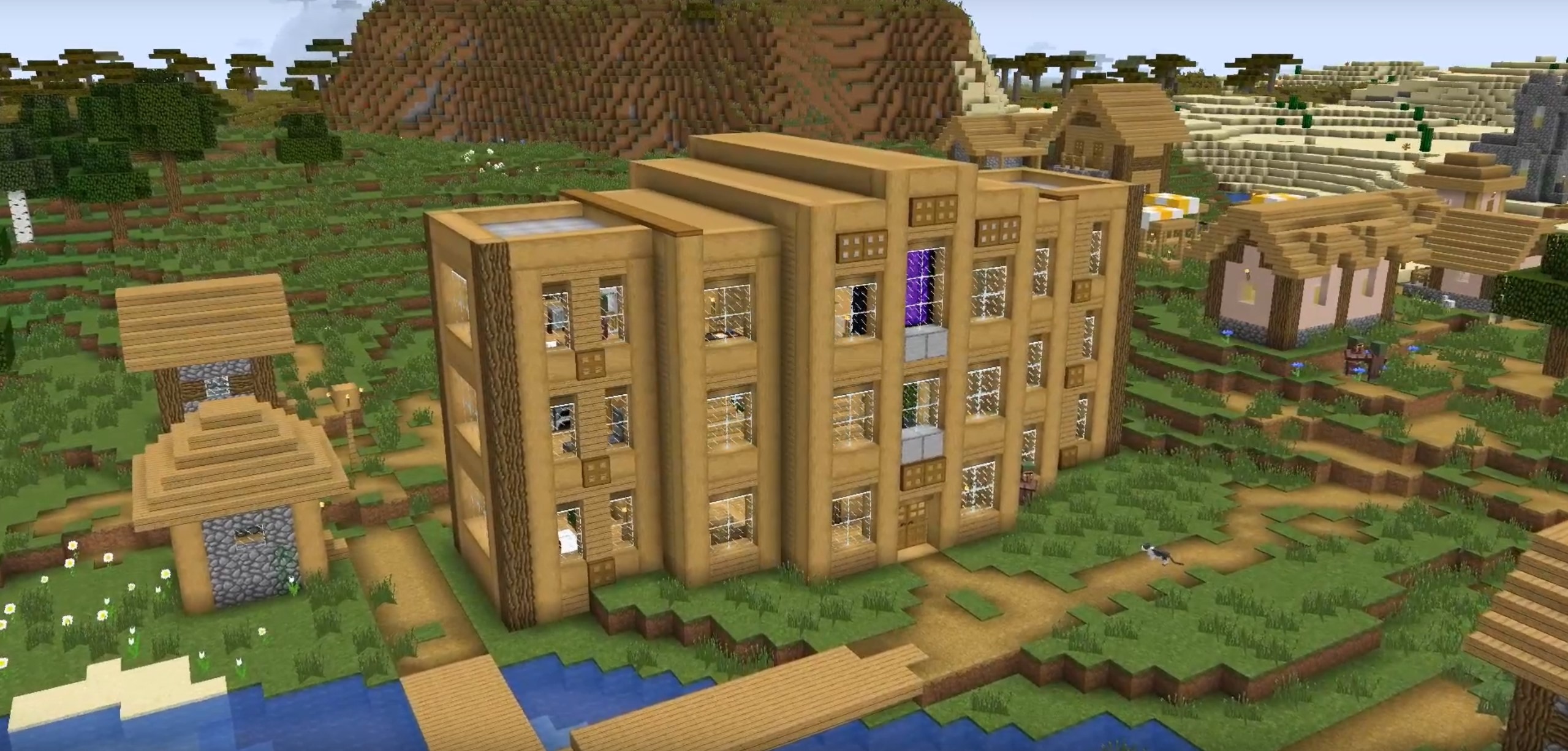 Minecraft Villager Hotel Survival Base idea