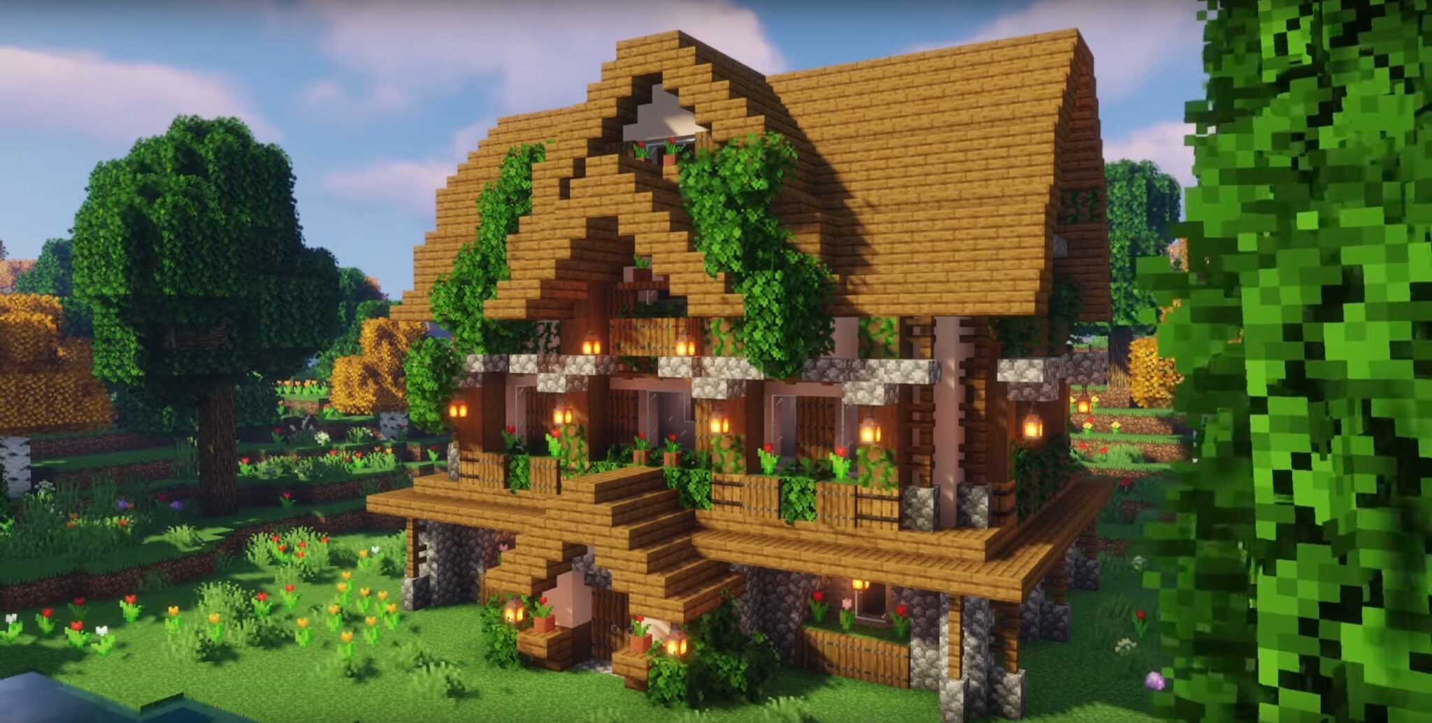 Minecraft Aesthetic Cozy House Ideas And Design   Aesthetic Cozy House 2048x1035 