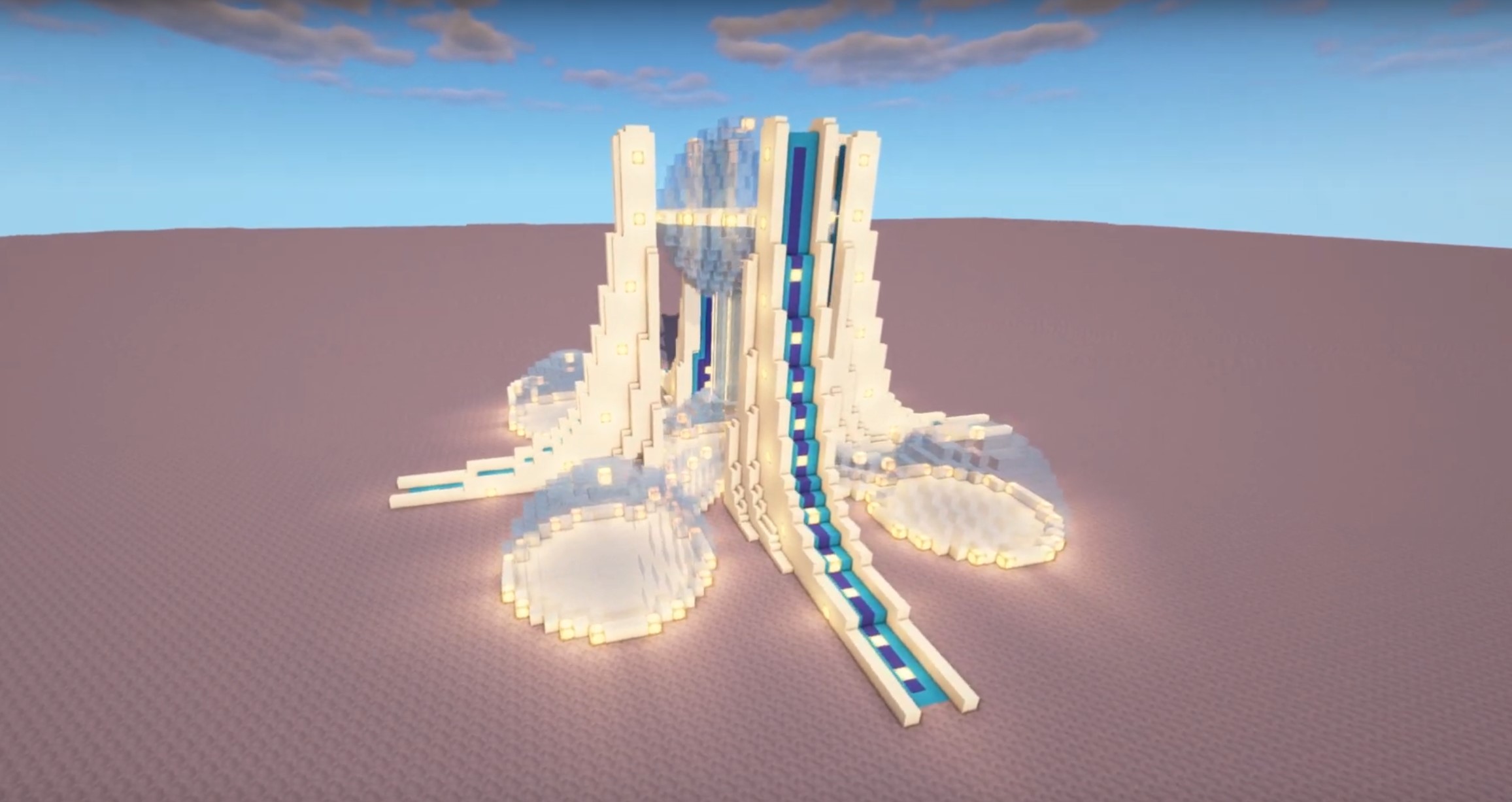 Futuristic Tower Base minecraft building idea