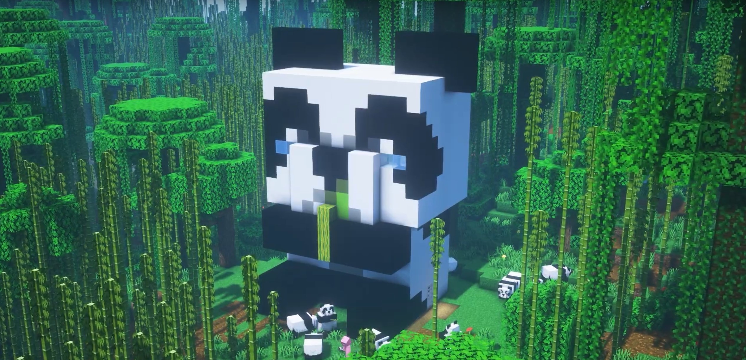 Giant Baby Panda House minecraft building idea