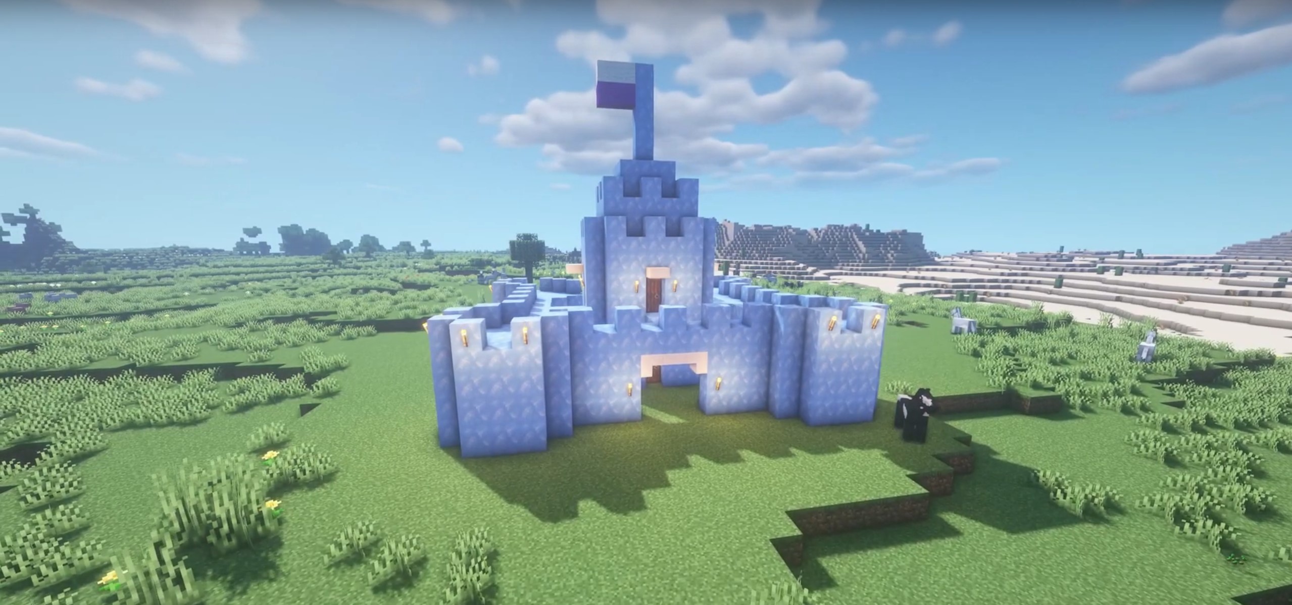 Ice castle minecraft building idea