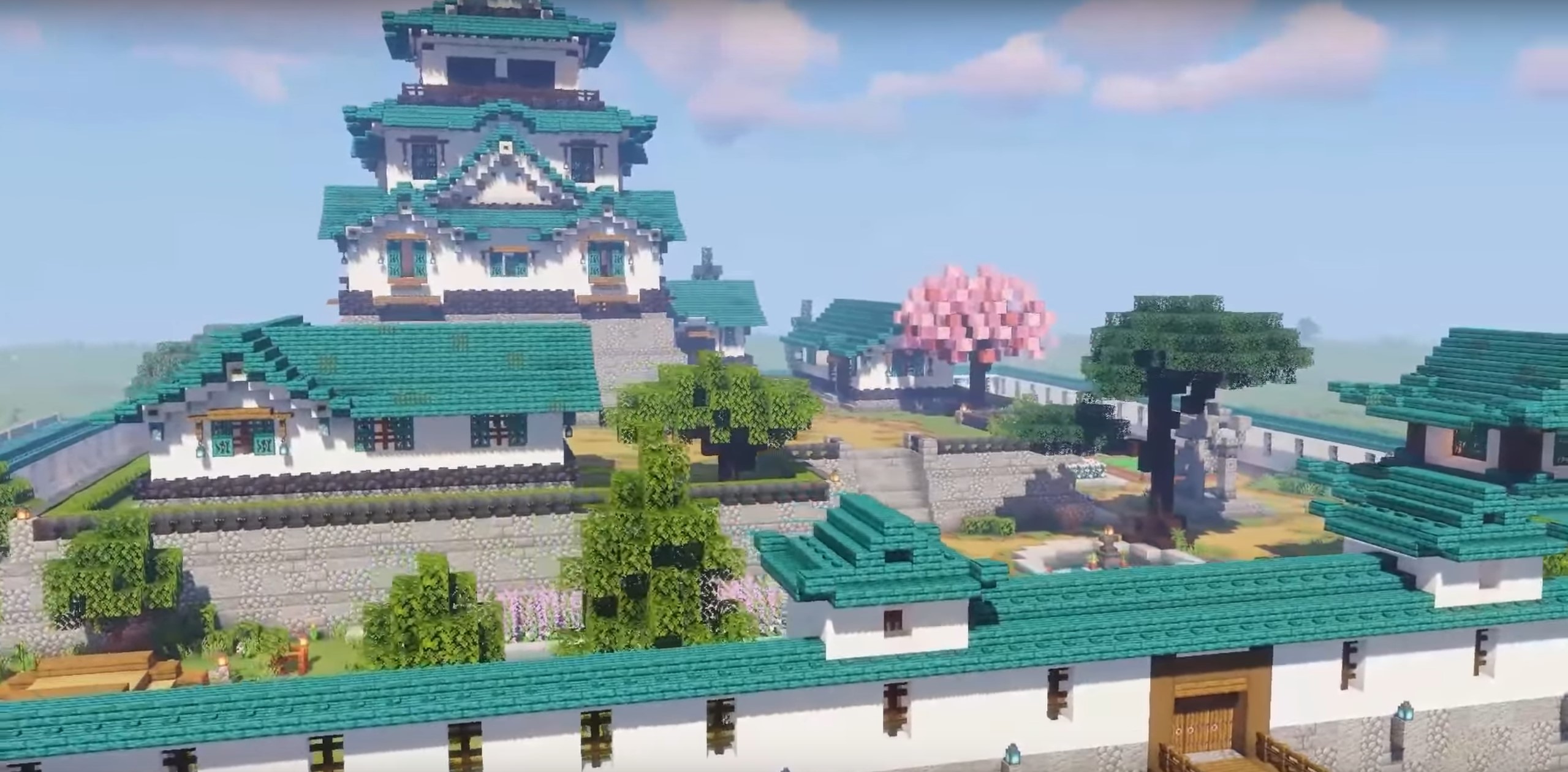 Japanese Castle Base minecraft building idea