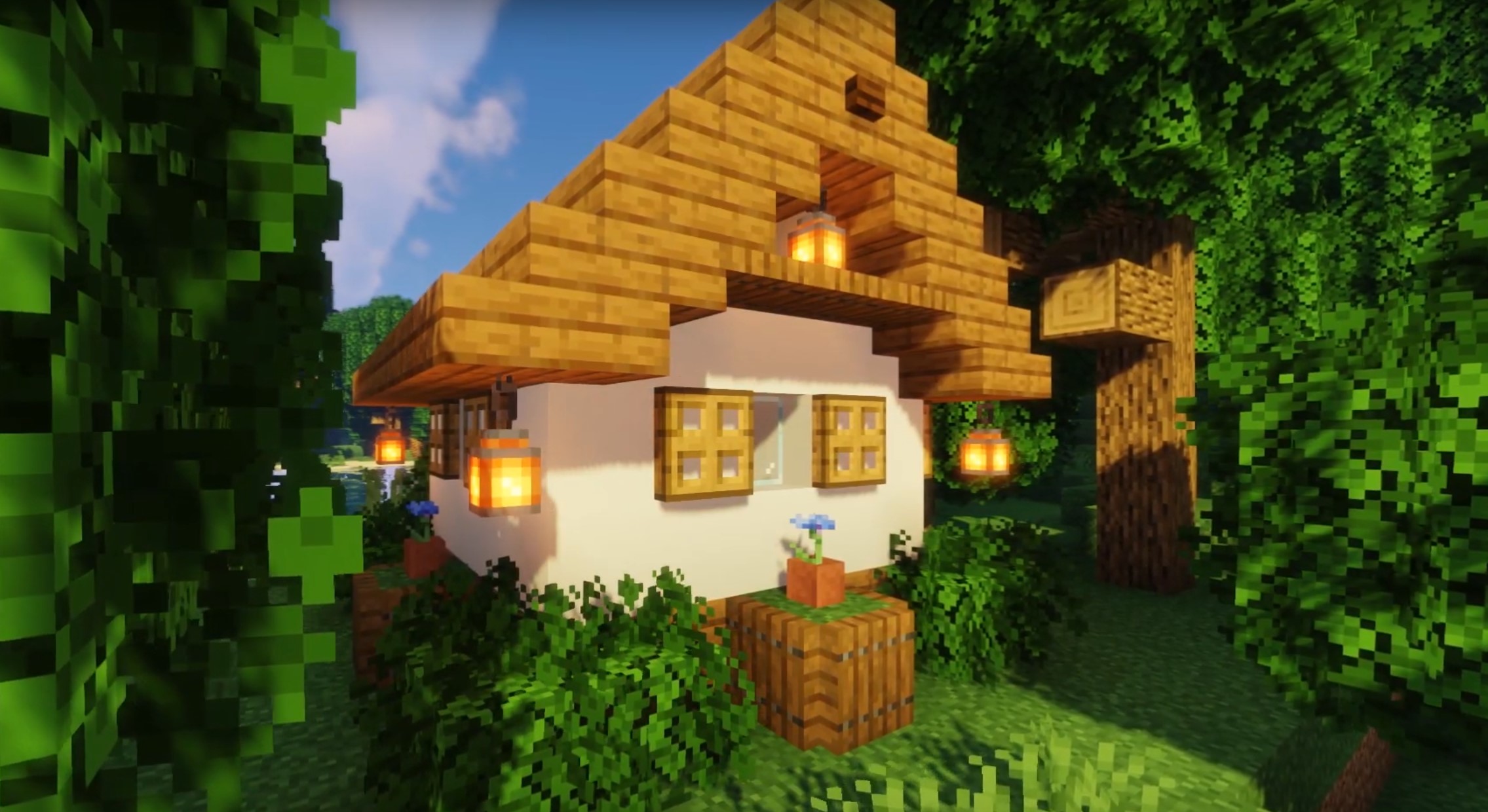 Perfect Cozy Cottage to Survive minecraf building idea