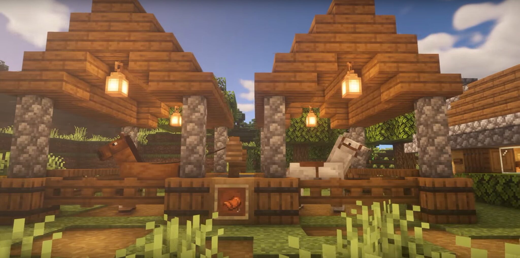Minecraft Small Horse Stable Ideas and Design