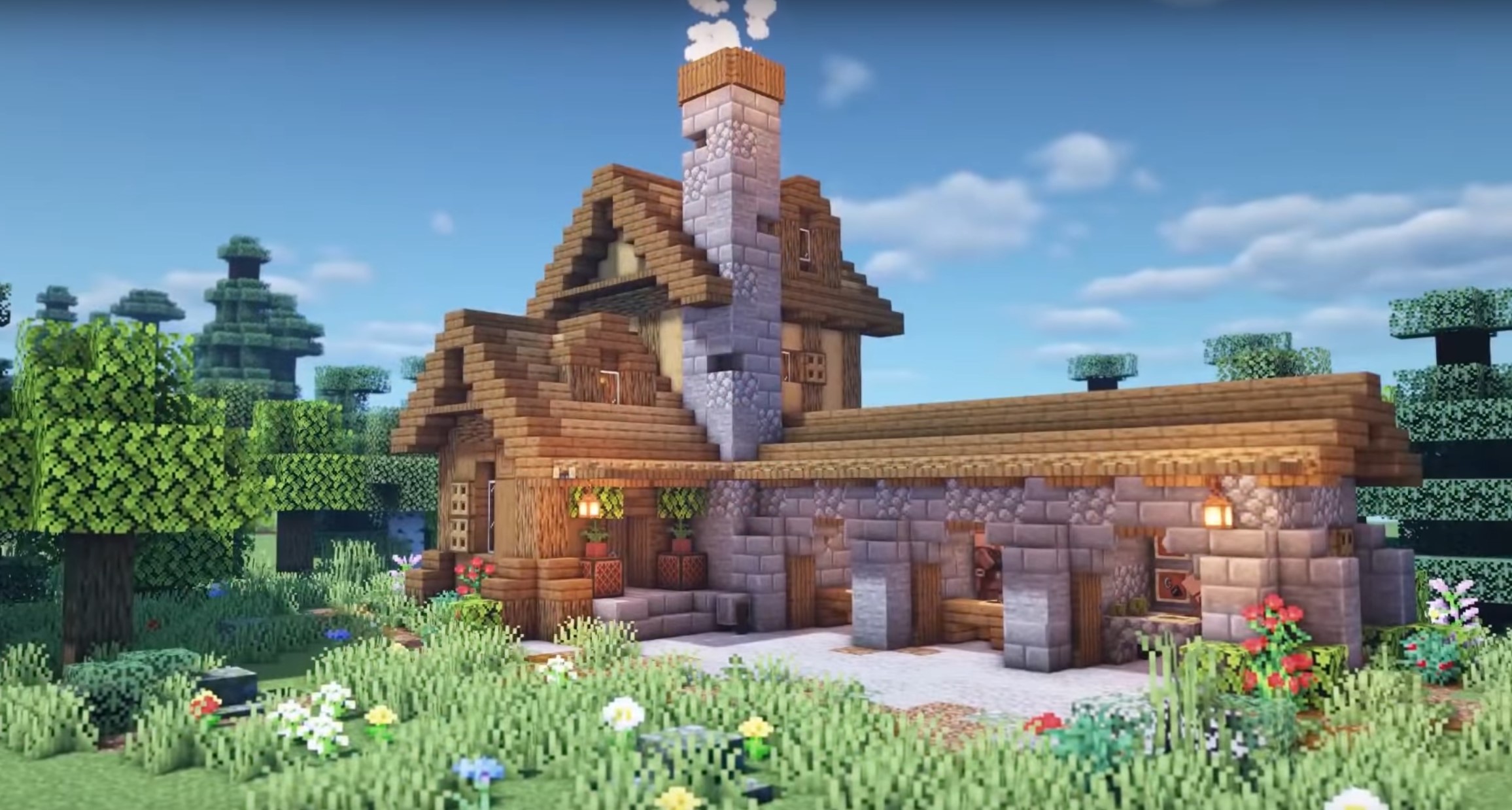 Stone Weaponsmiths House minecraft building idea