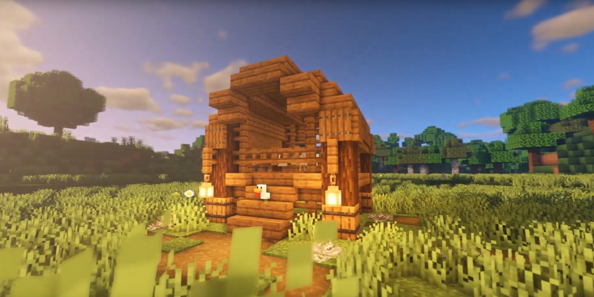 Minecraft Hopper Operated Egg Collecting Chicken Coop Ideas and Design