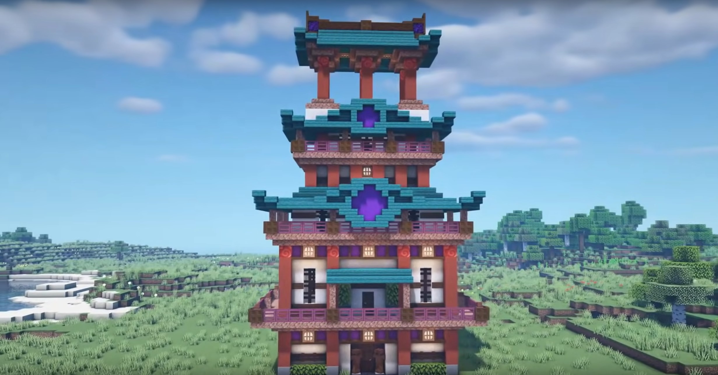 Japanese Temple minecraft building idea