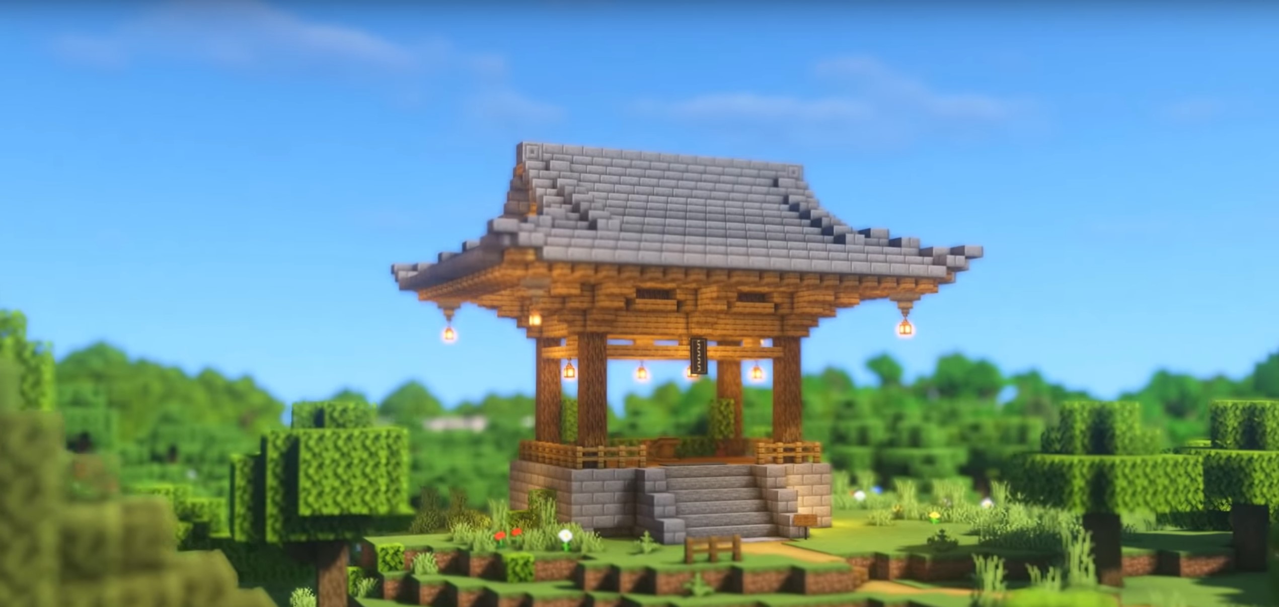 Japanese style temple minecraft building idea
