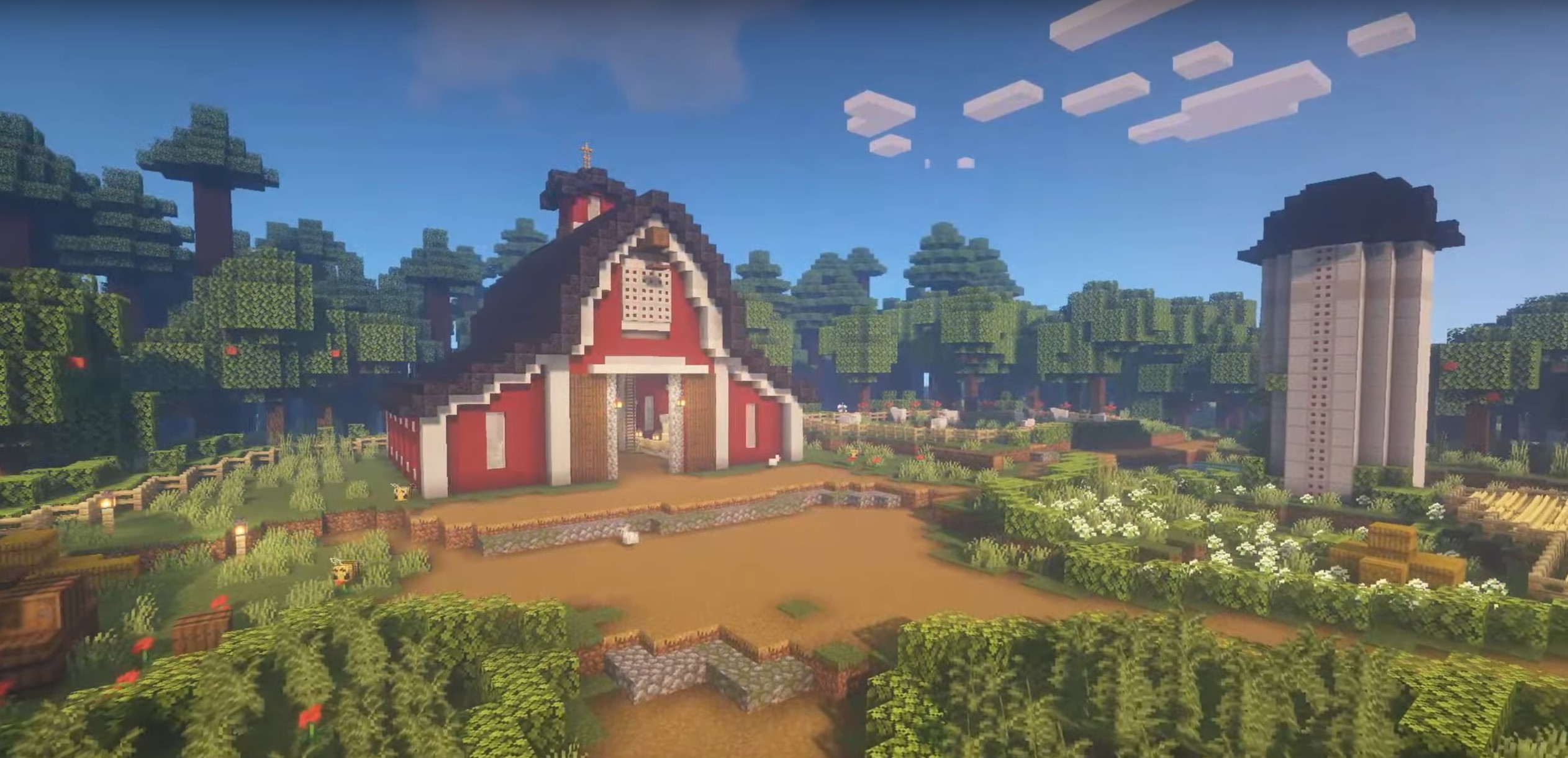 Red Barn minecraft building idea