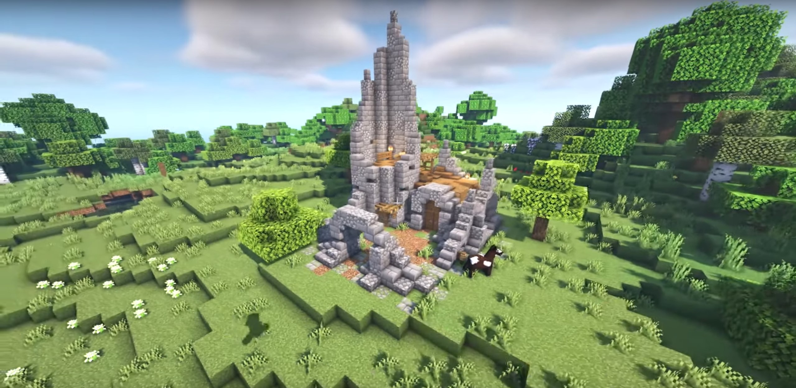 Castle Ruins minecraft building idea