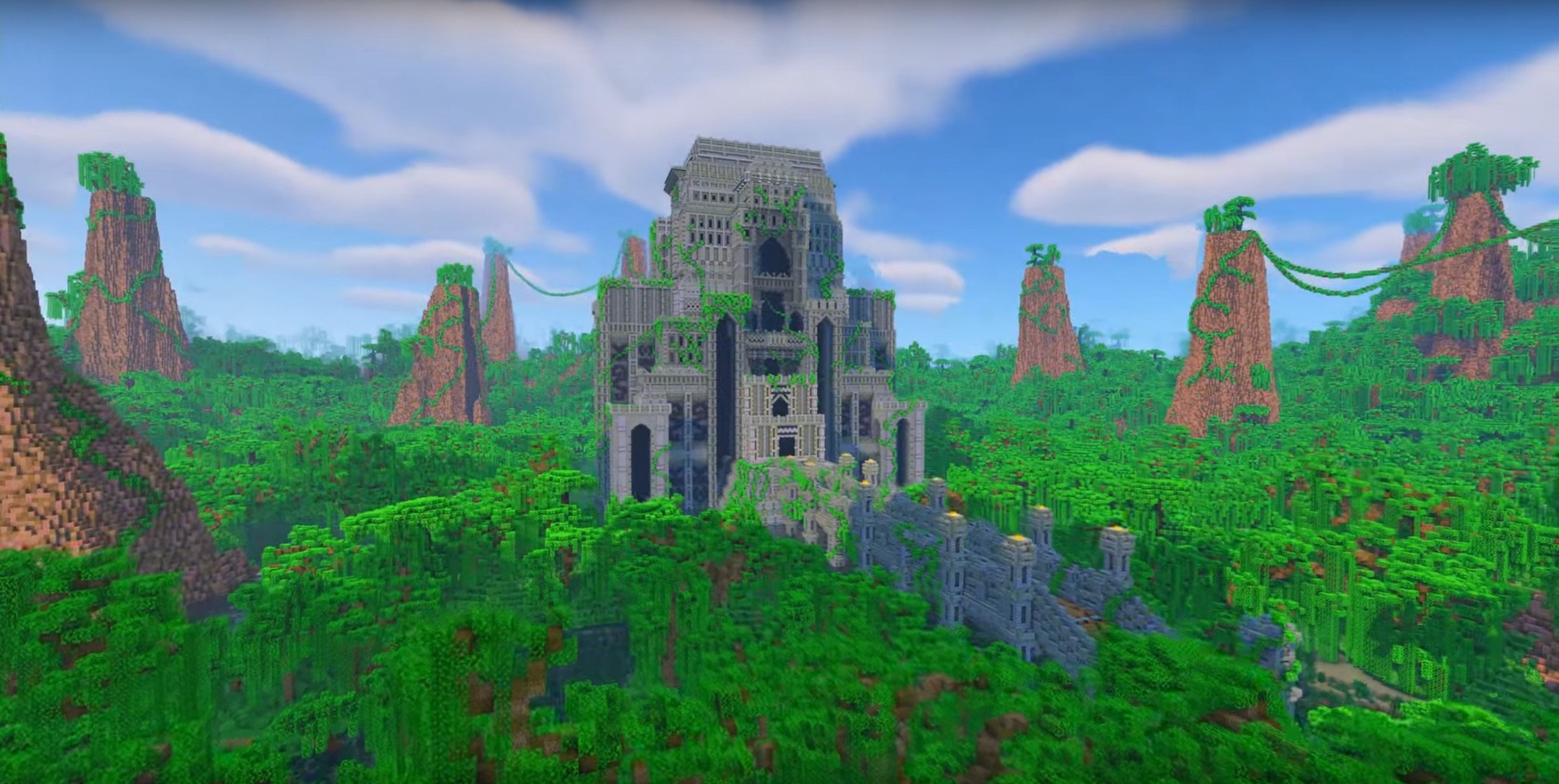 Huge Jungle Temple minecraft building idea