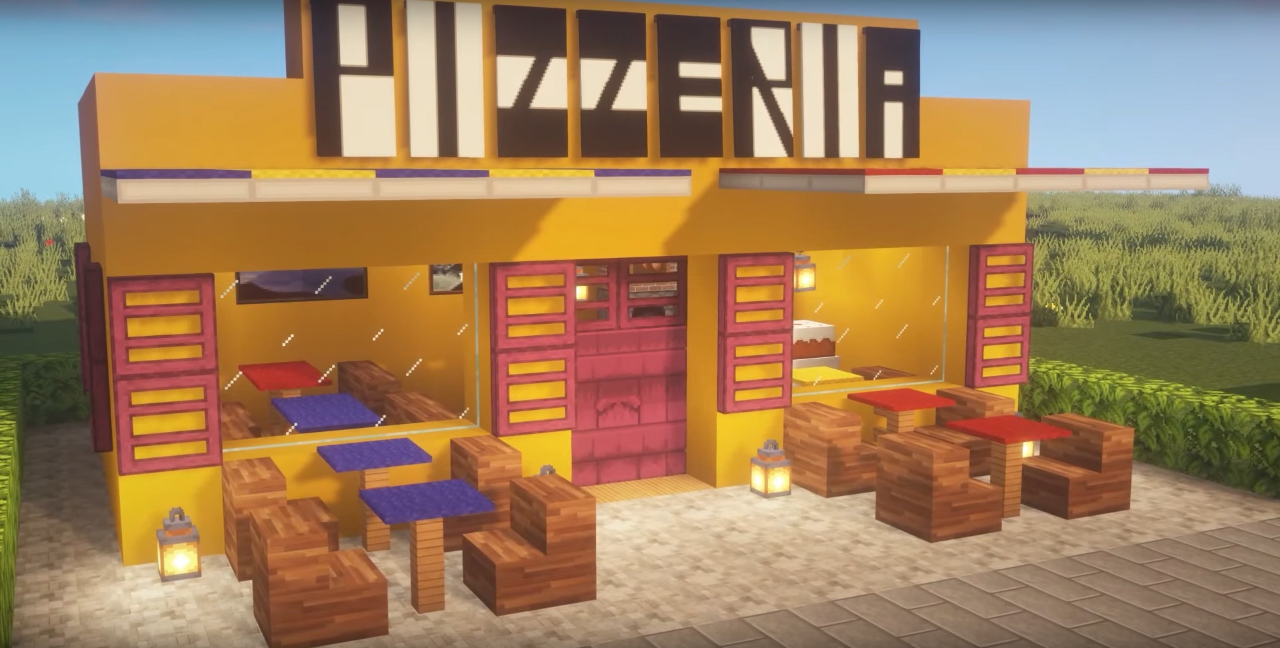 Pizzeria minecraft building idea