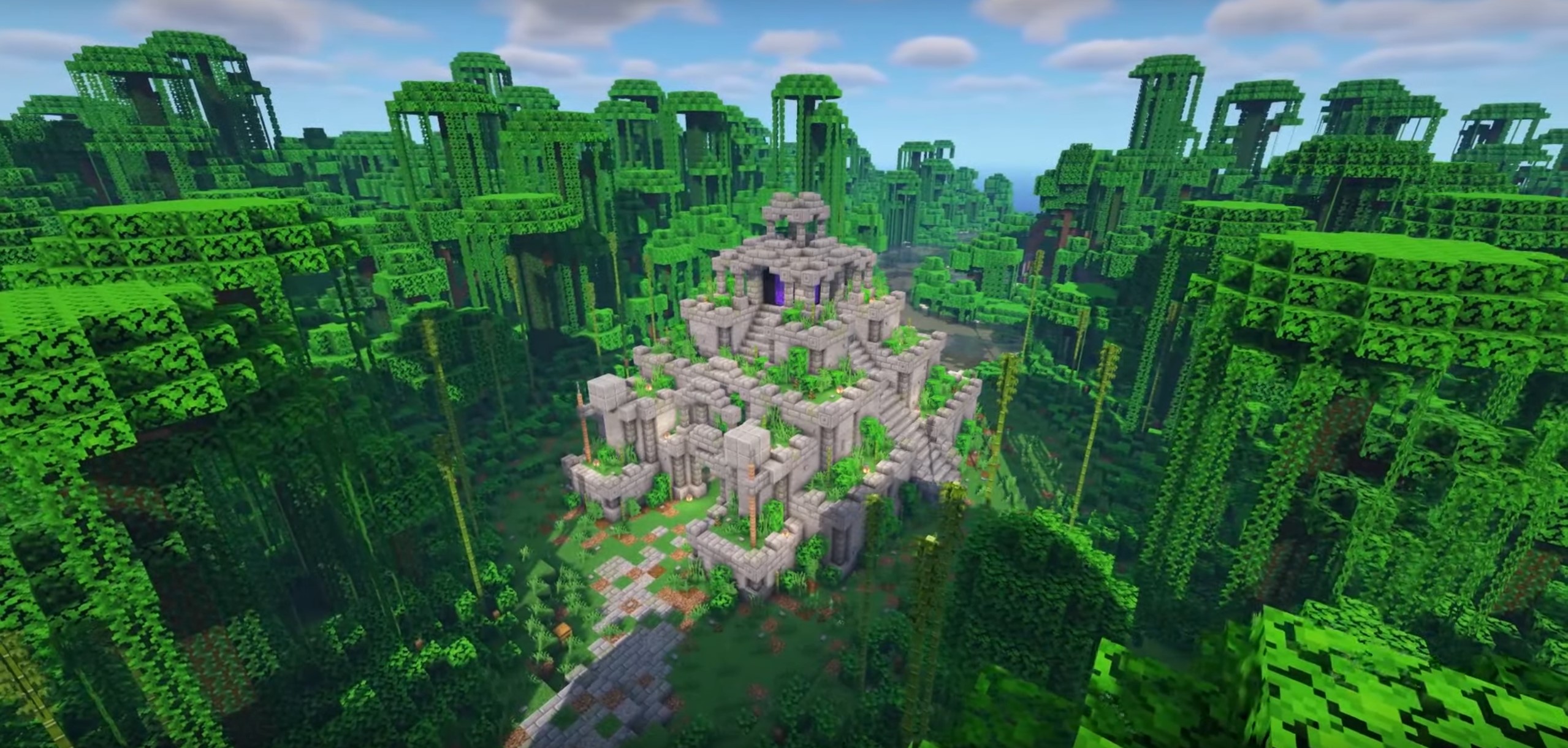 Survival Jungle Temple for 2 Players minecraft building idea