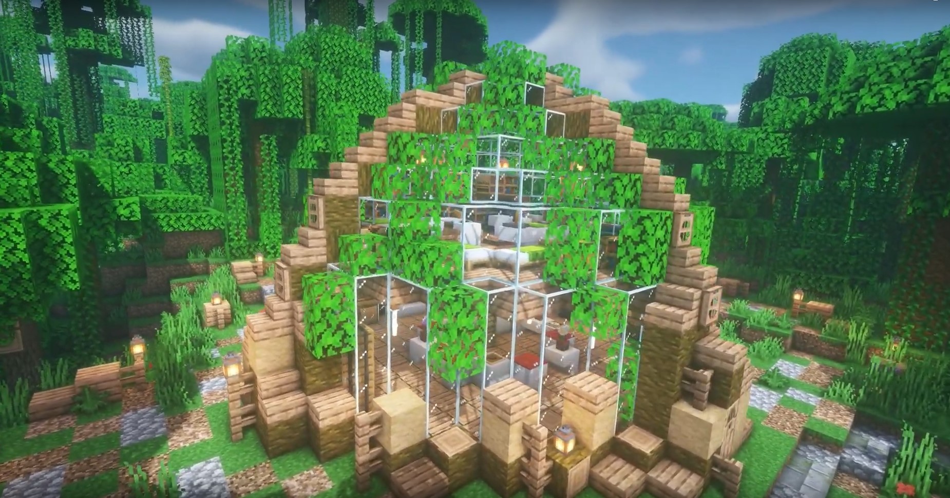 Simple Jungle House minecraft building idea