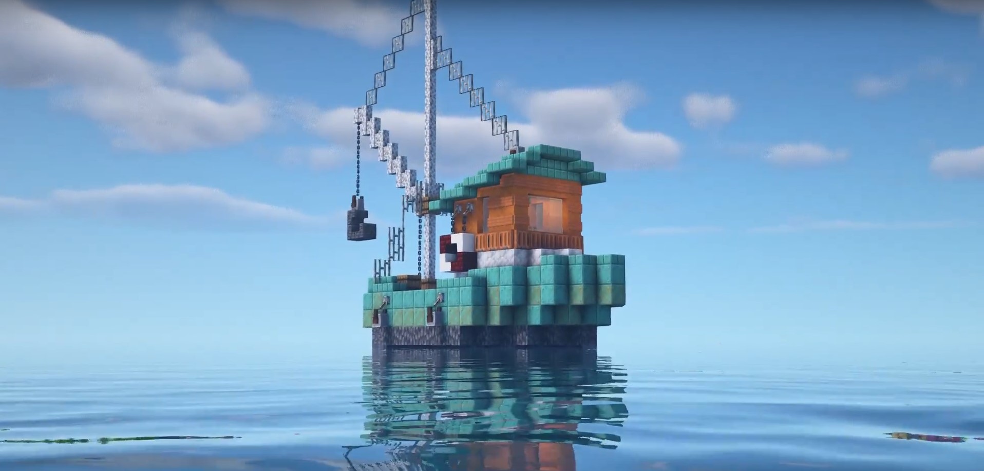 Fishing Boat minecraft building idea