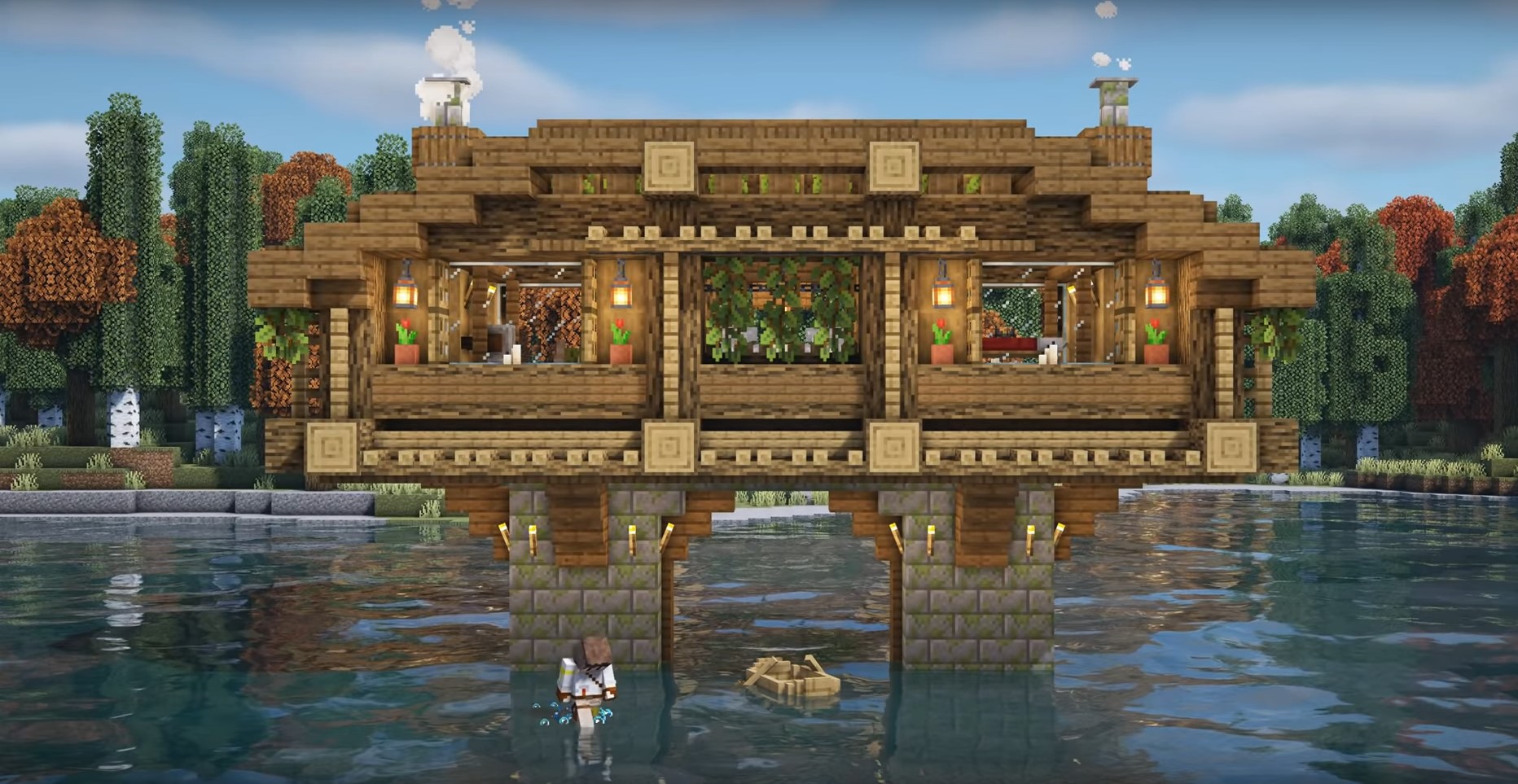 Small Lake House minecraft building idea