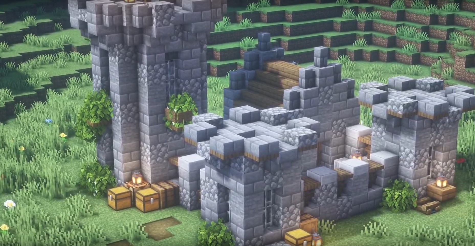 Small Survival Castle minecraft building idea
