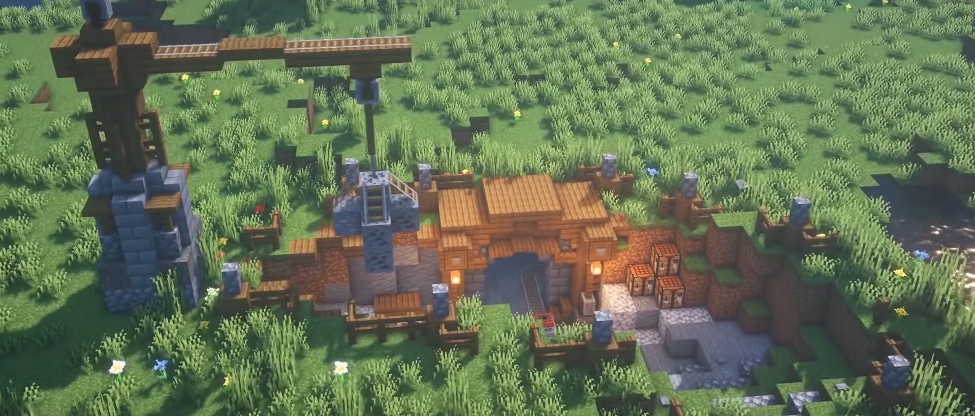 Simple Mining Camp minecraft building idea